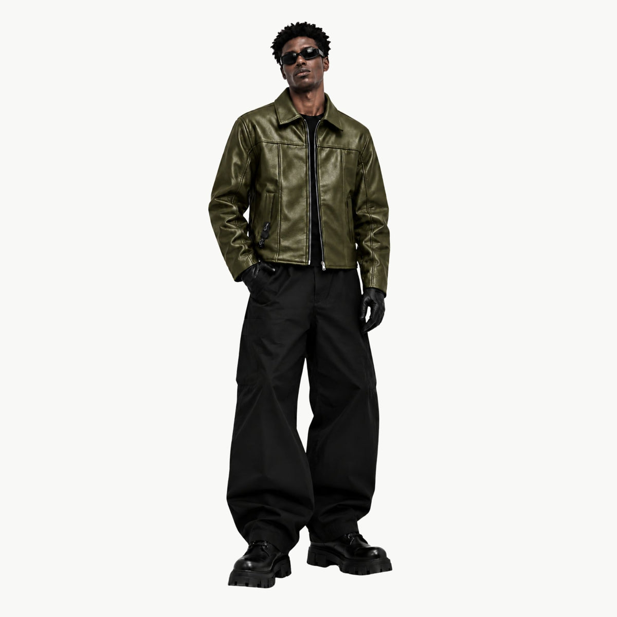 J1 Pure Leather Jacket - Olive