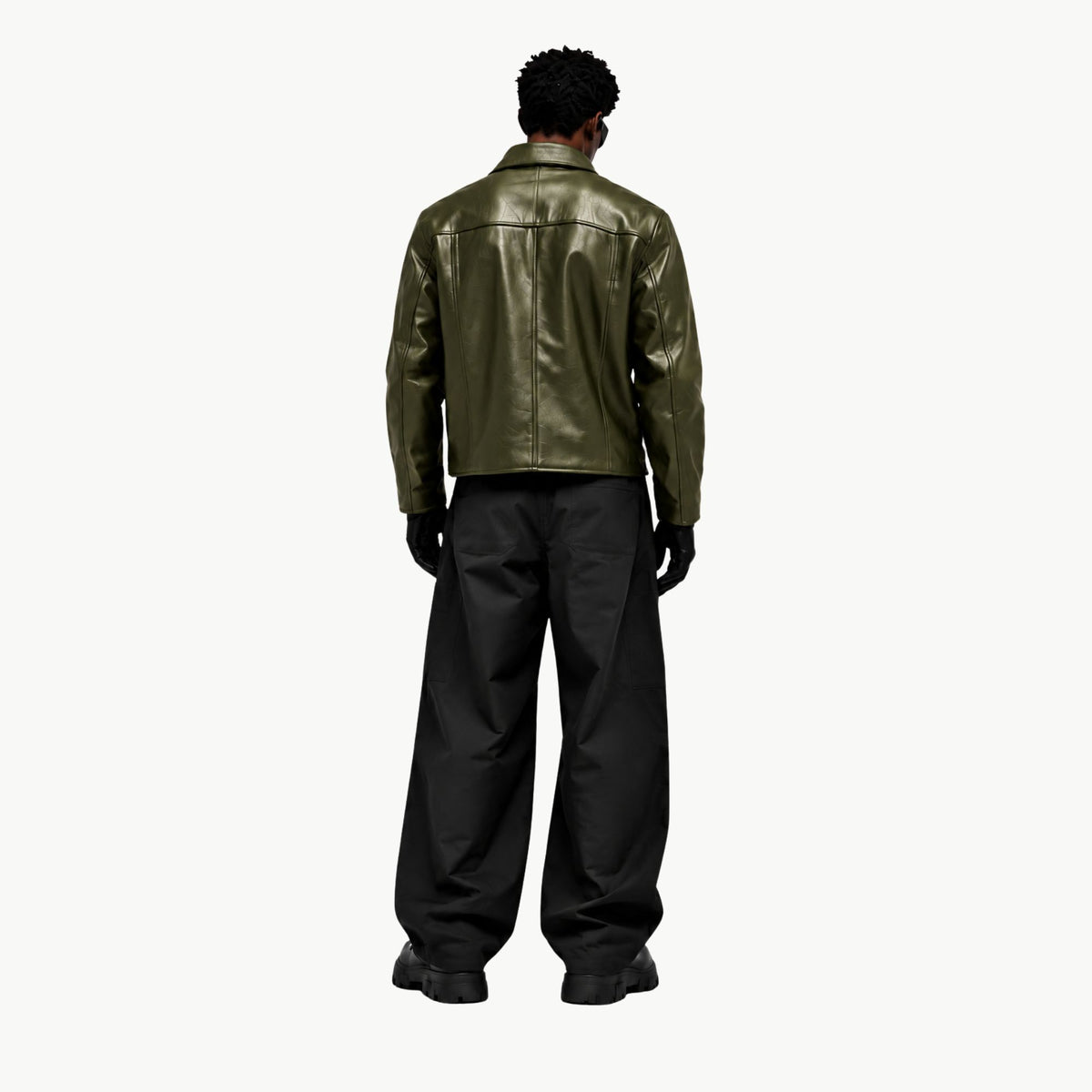 J1 Pure Leather Jacket - Olive