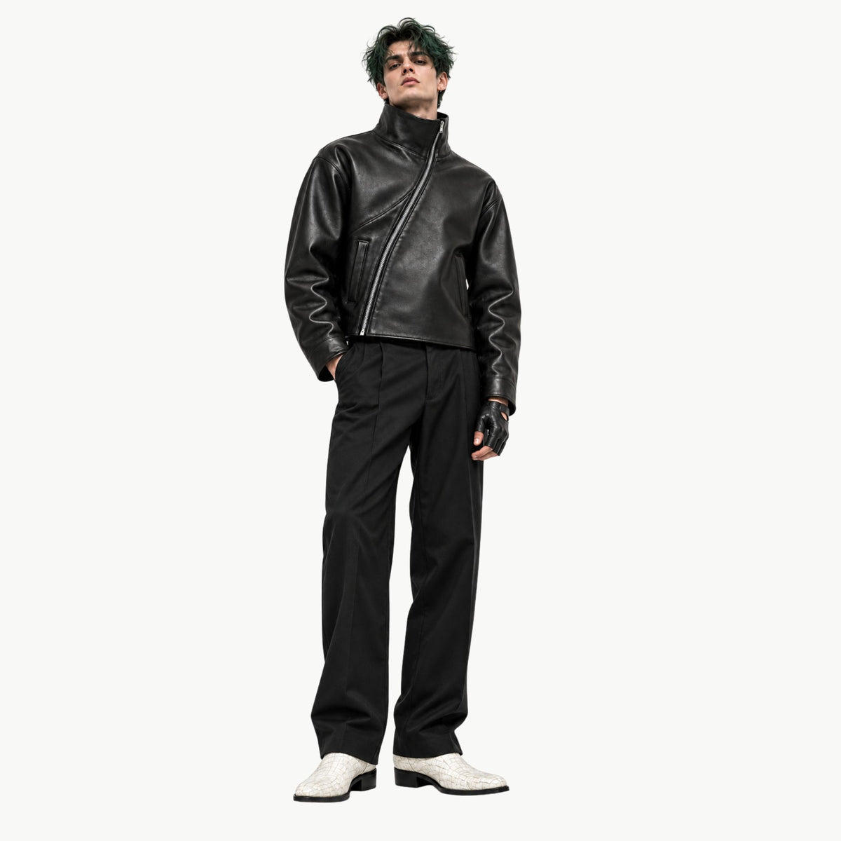 Shift Jacket Black - Faux Leather