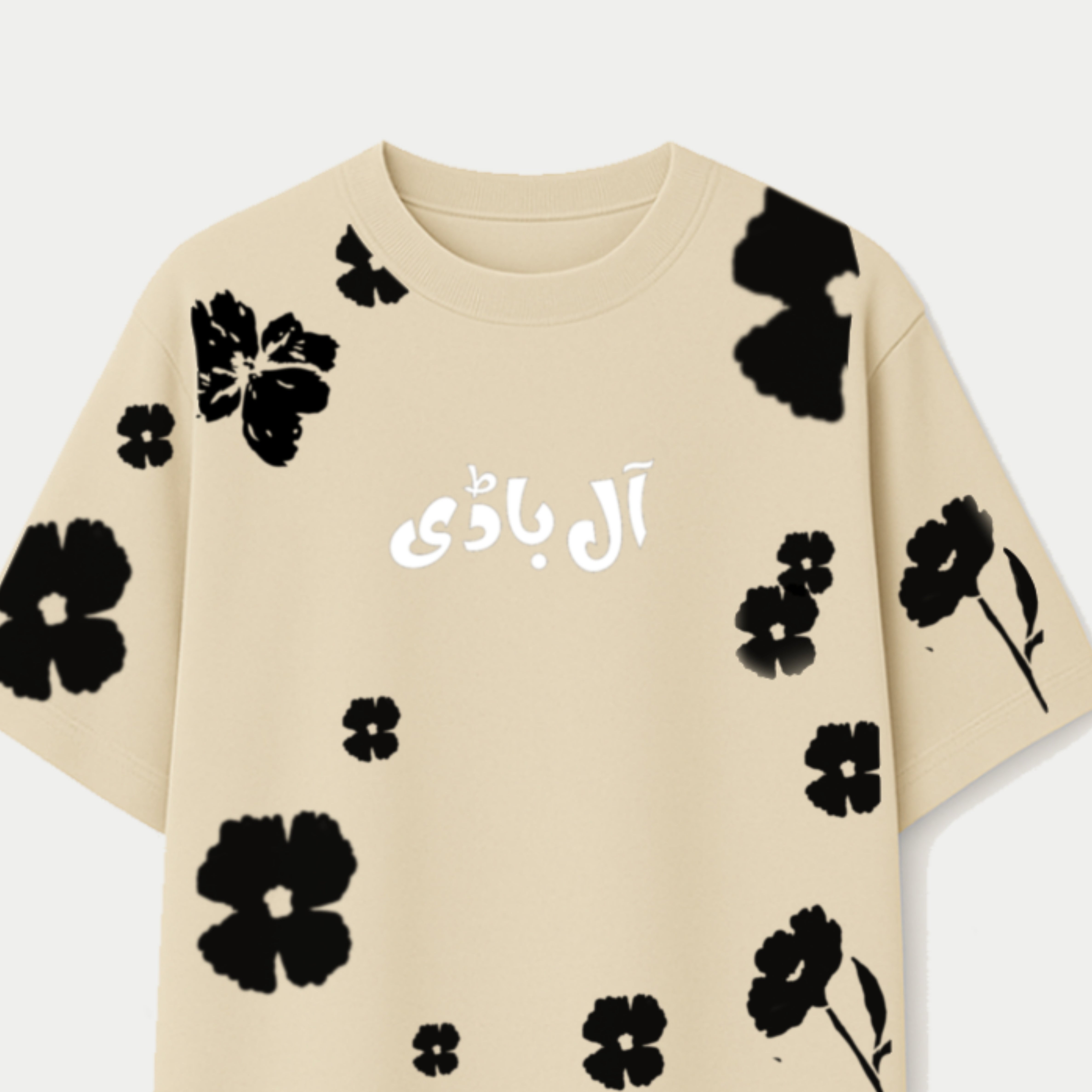 Aatish-e-Ishq Oversize Tee Beige