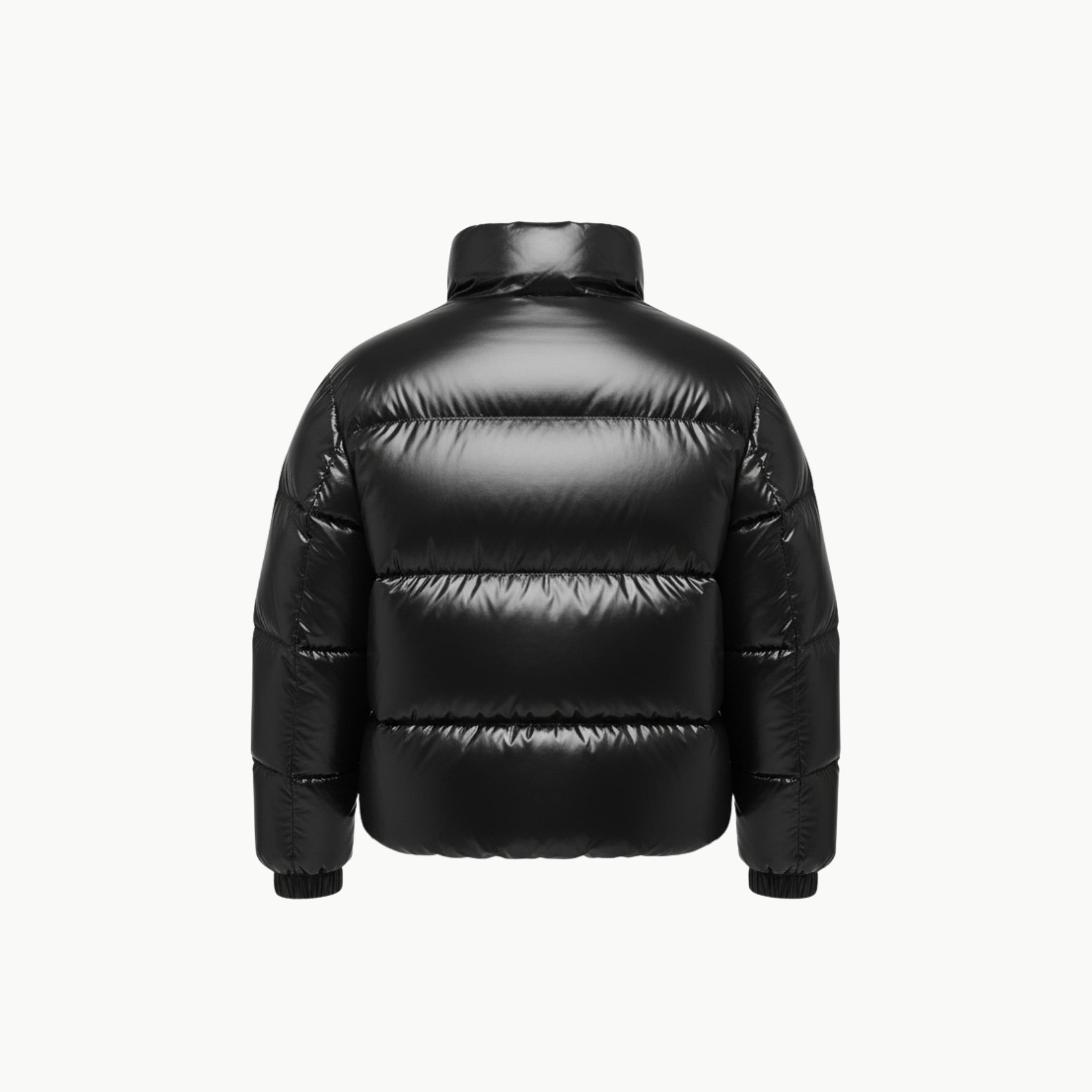 Black Parachute Shiny Puffer Jacket Extra Padded