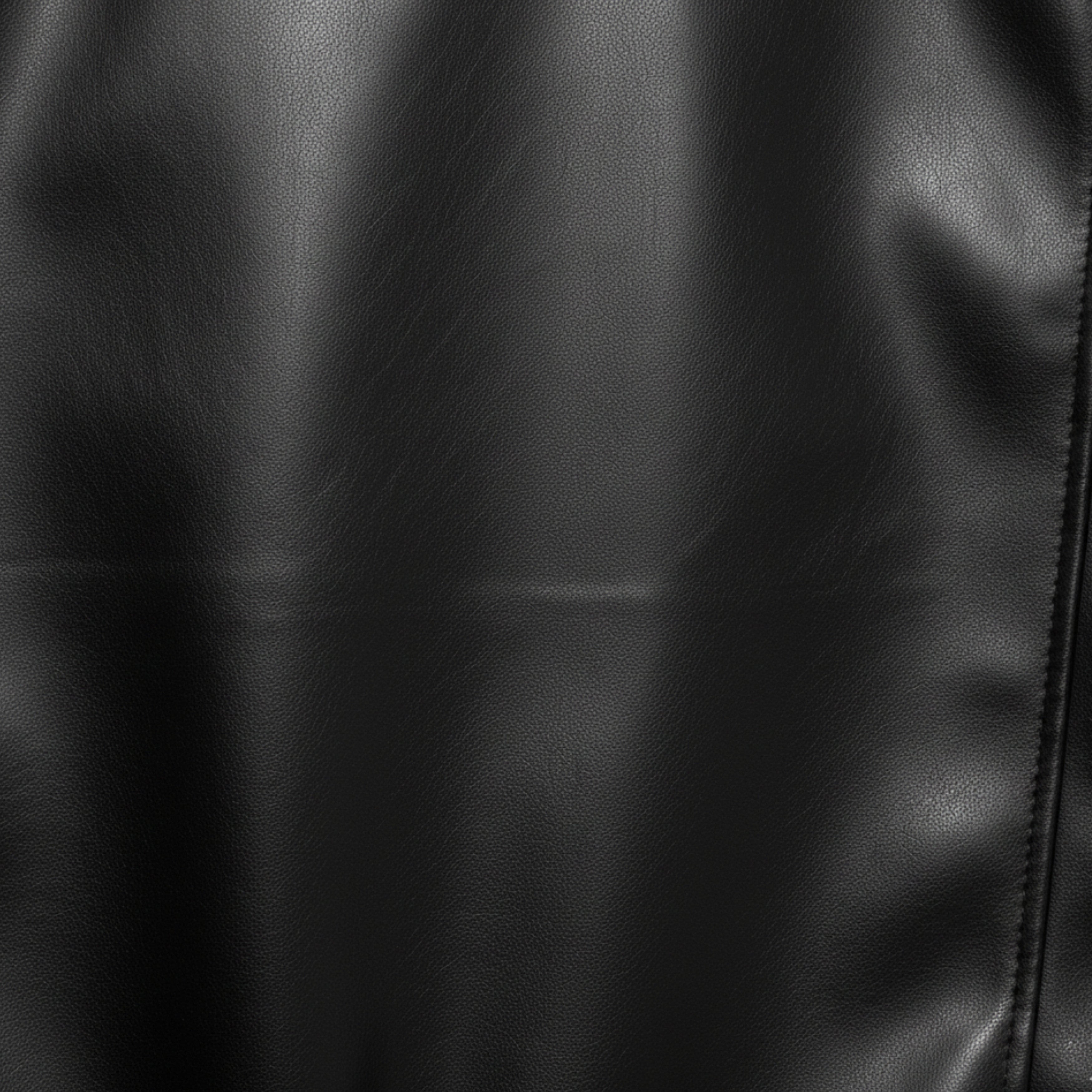 Black Boxy Fit Faux Leather Jacket