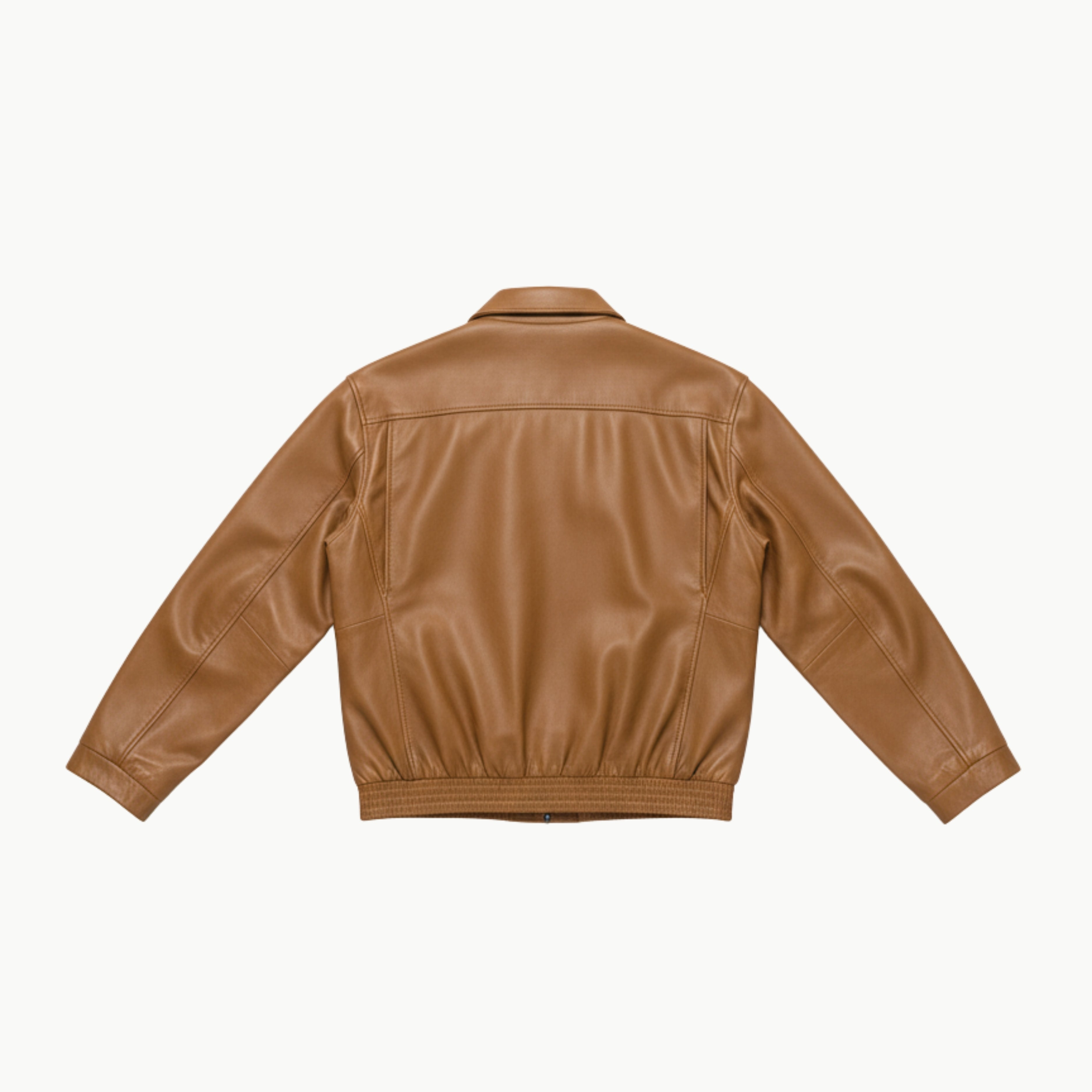 Nova 1 Polyurethane Leather Jacket Oversize Camel