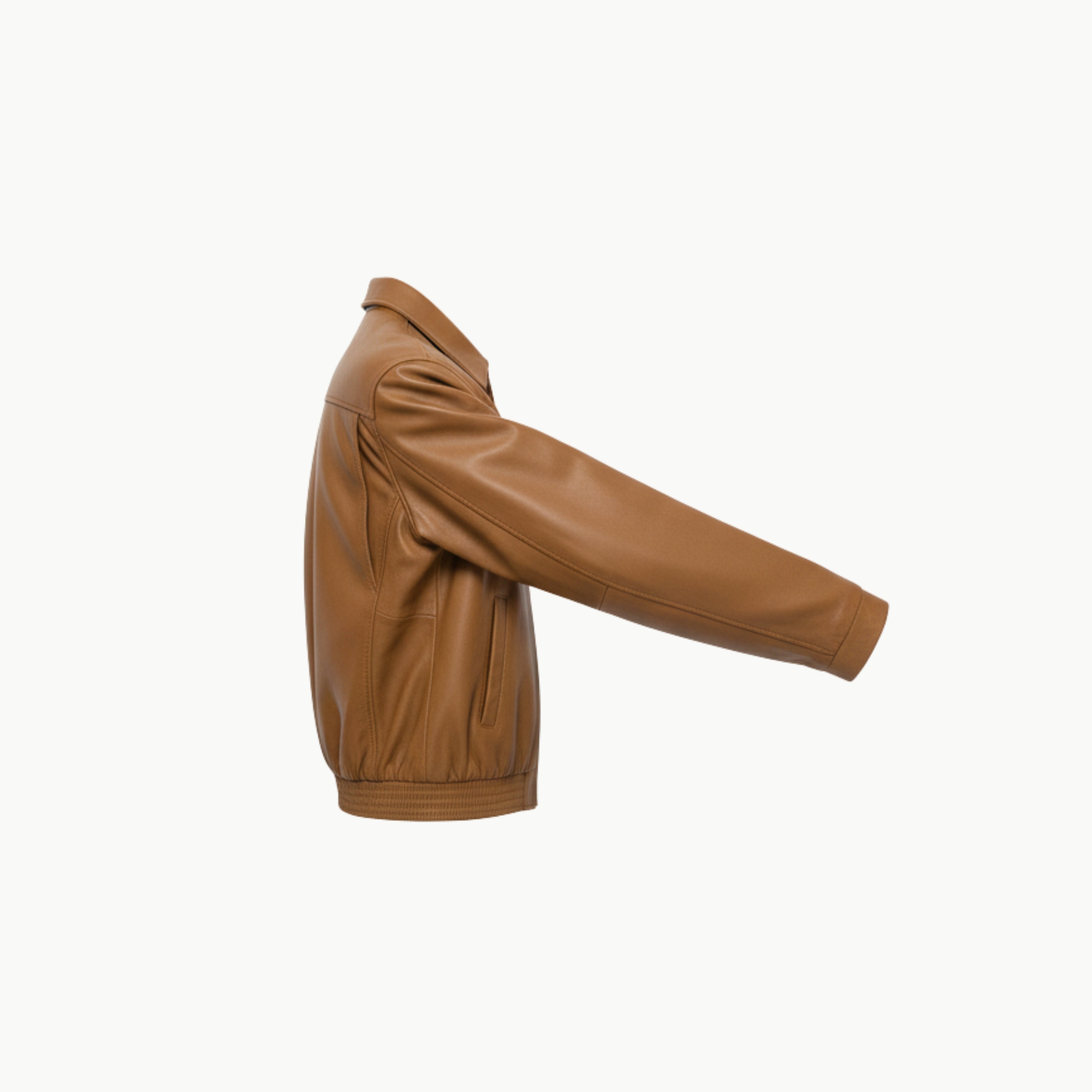 Nova 1 Polyurethane Leather Jacket Oversize Camel