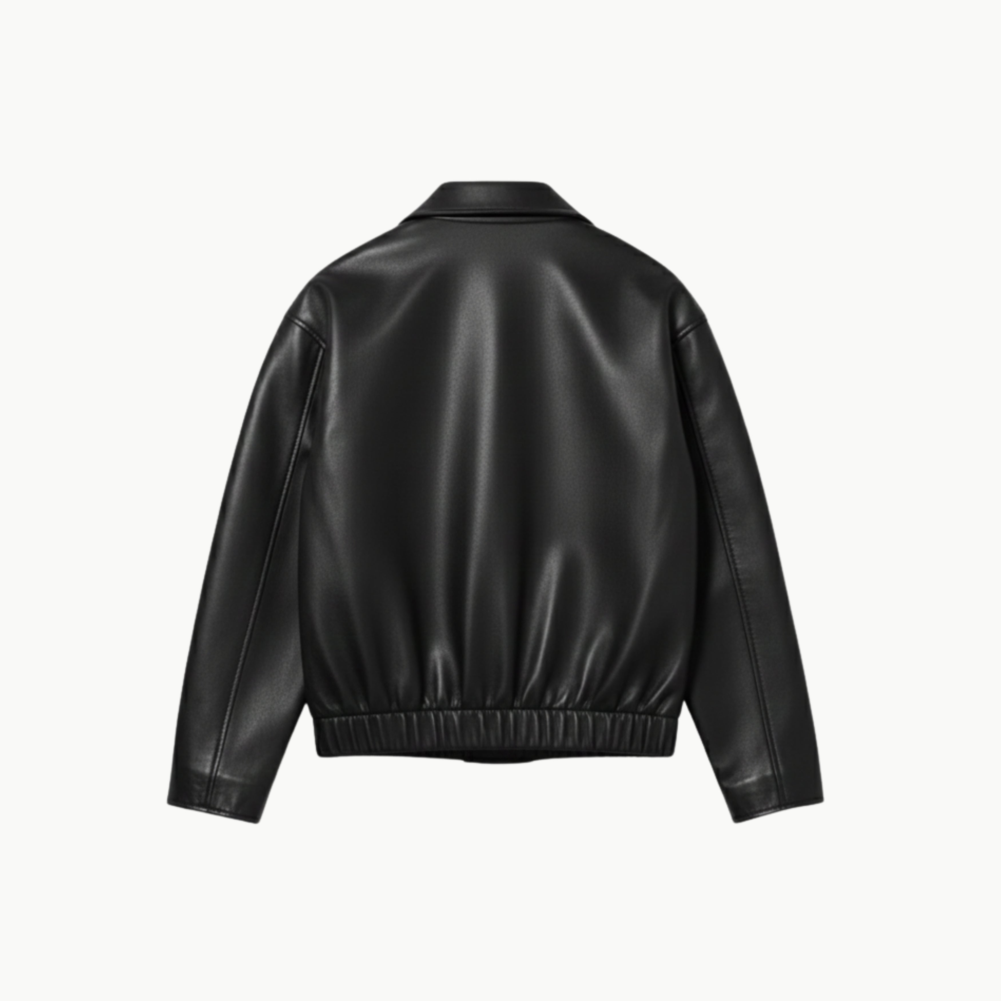 Black Classic Faux Leather Jacket