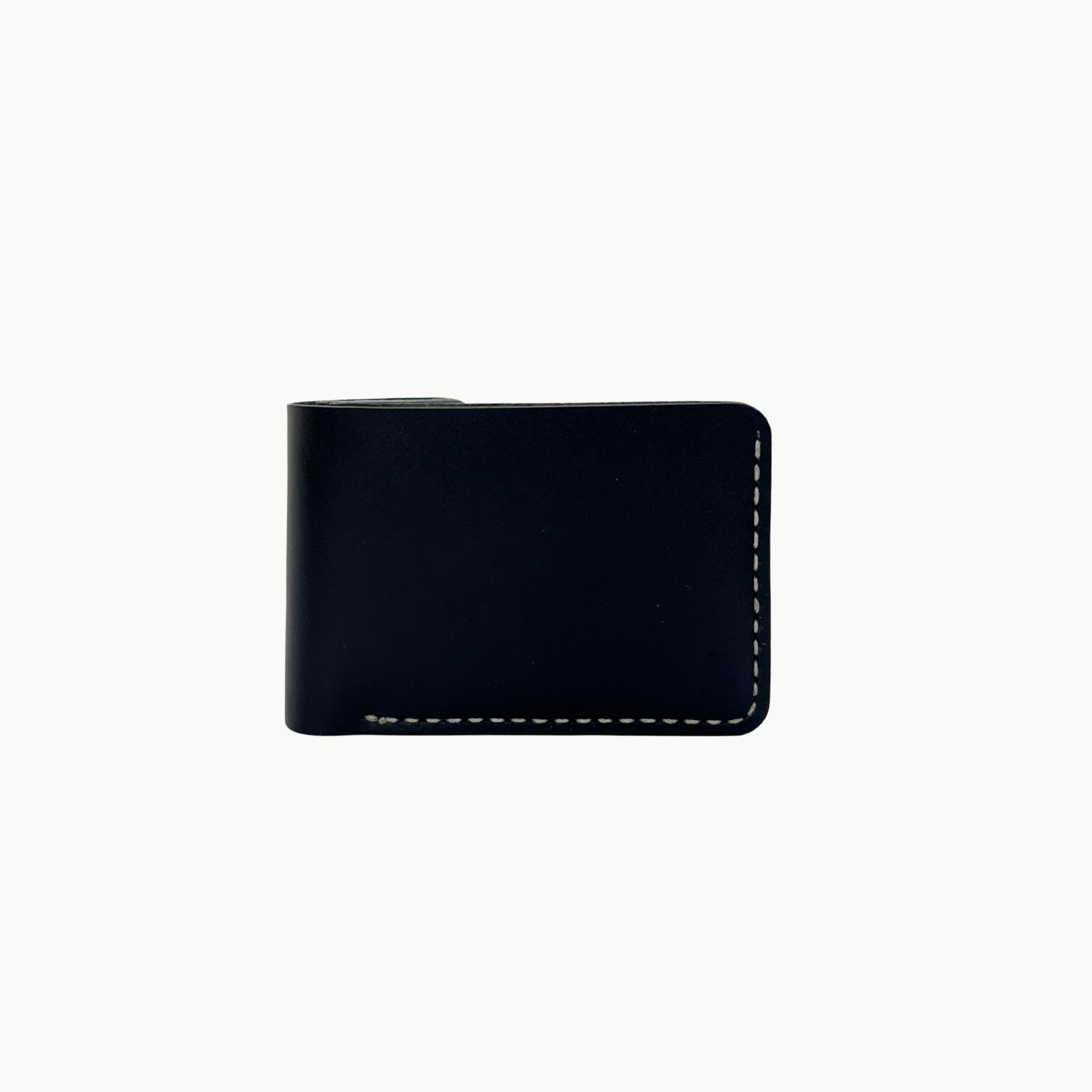 W2 Bifold Handmade Leather Wallet Black