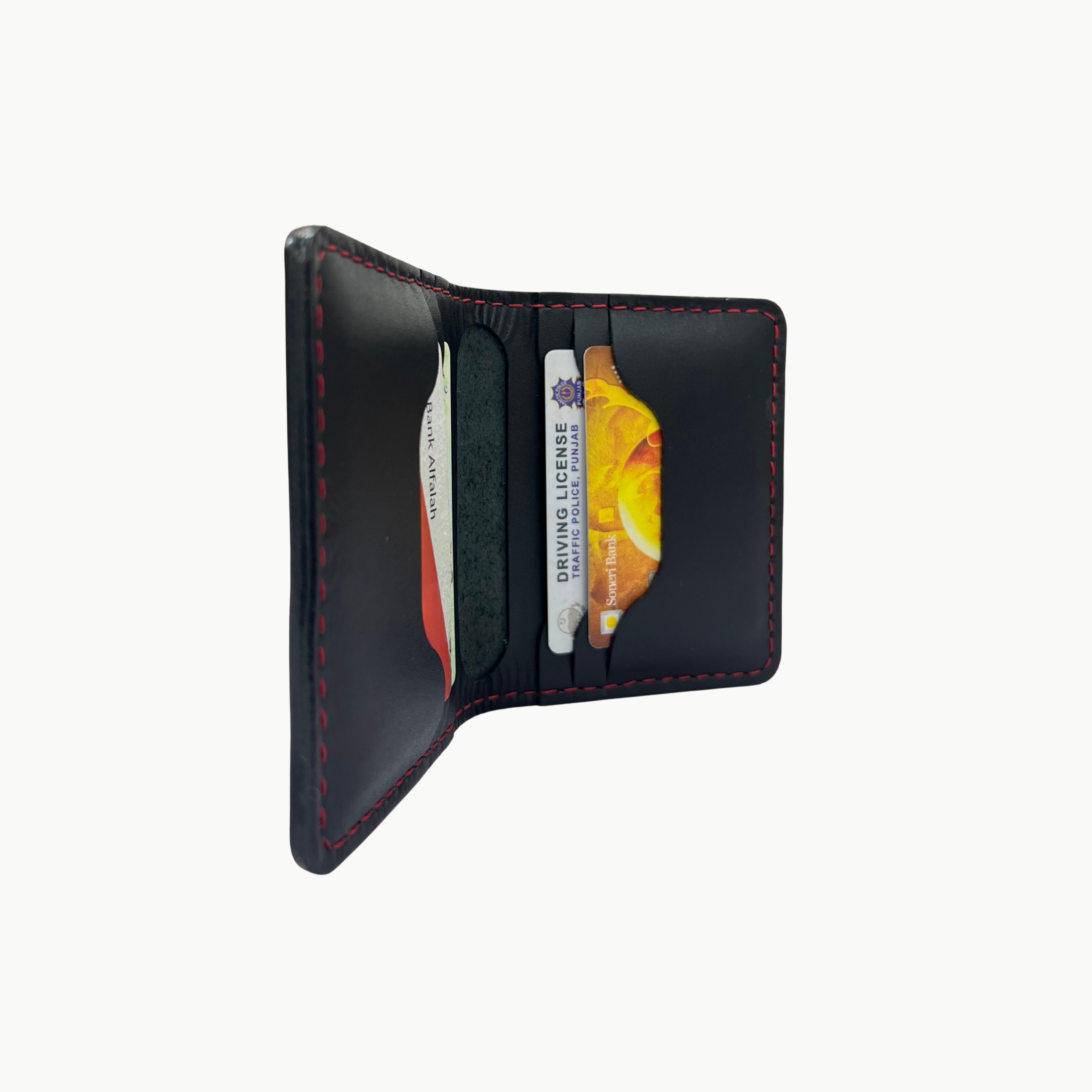 W5 Obsidian Handmade Leather Wallet Black