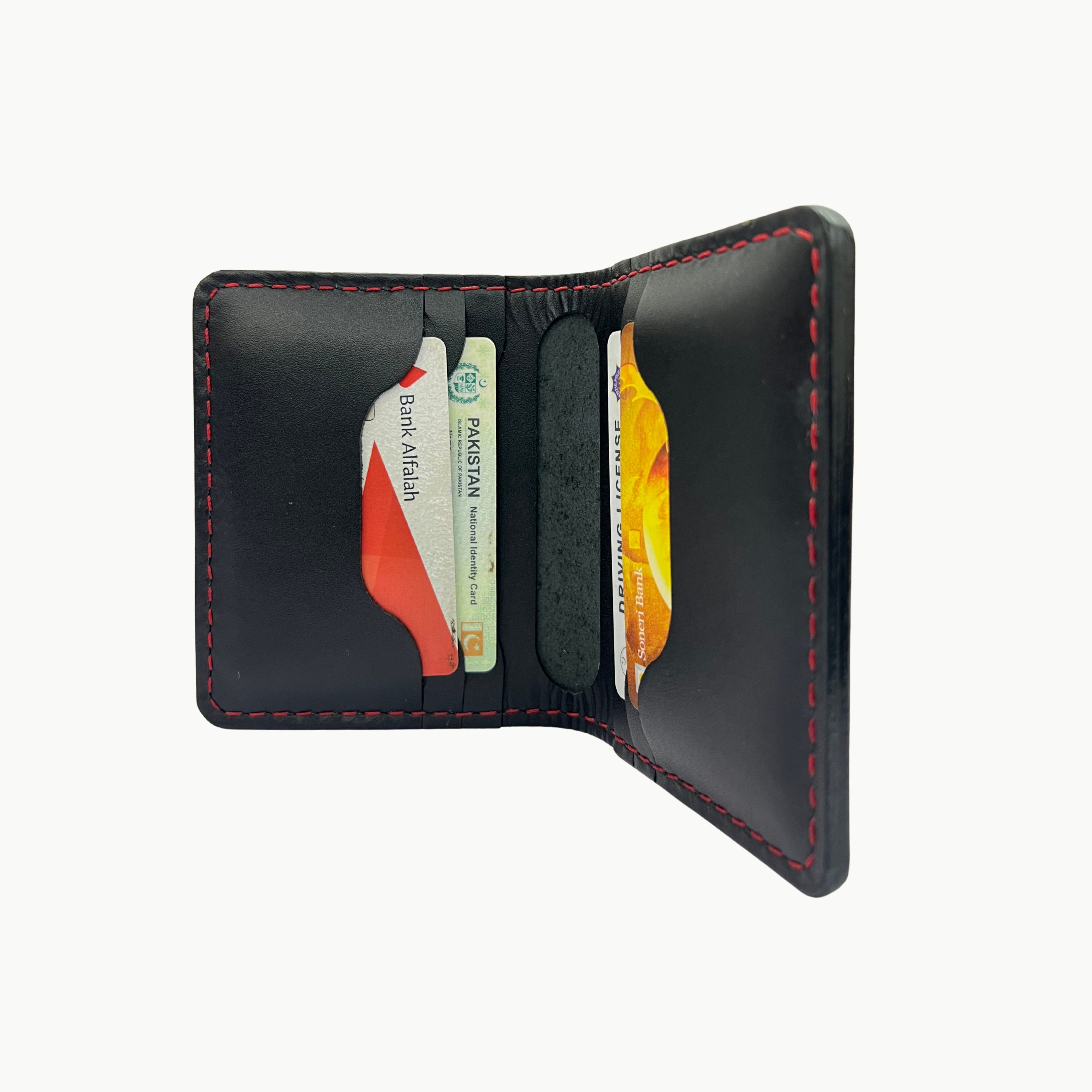 W5 Obsidian Handmade Leather Wallet Black