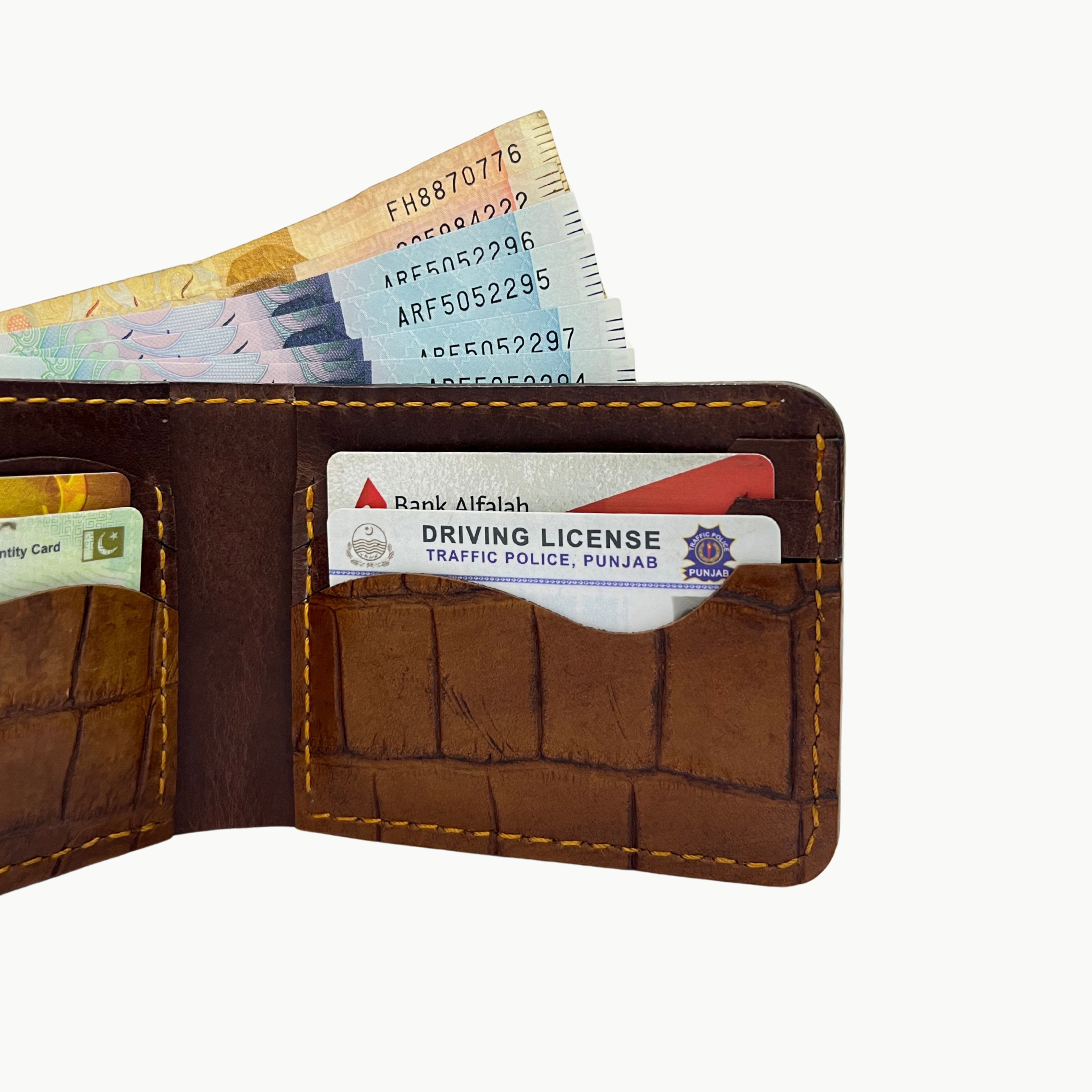 W7 Oxford Bifold Handmade Leather Wallet - Elite