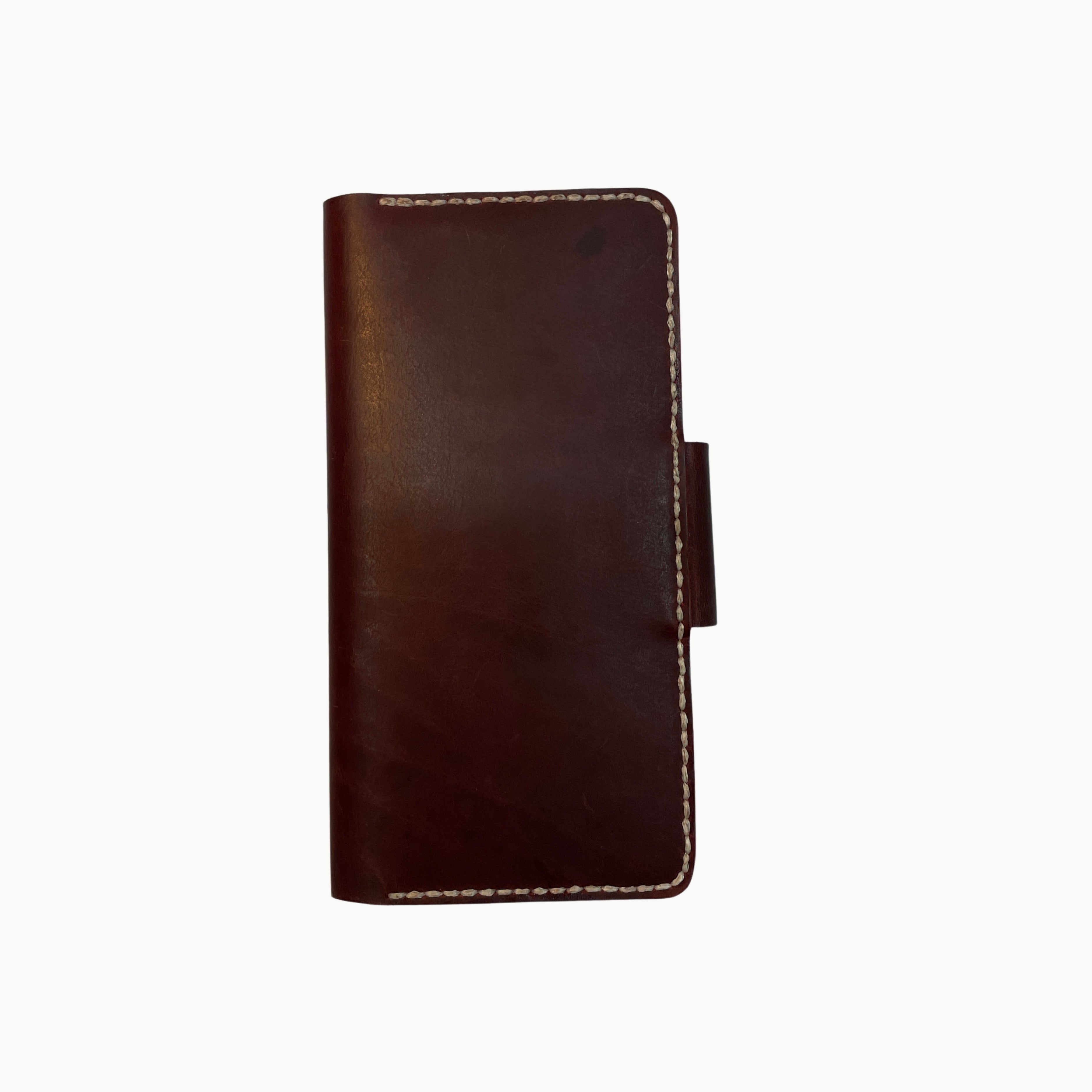 M1 Handmade Long Leather Wallet Burgundy