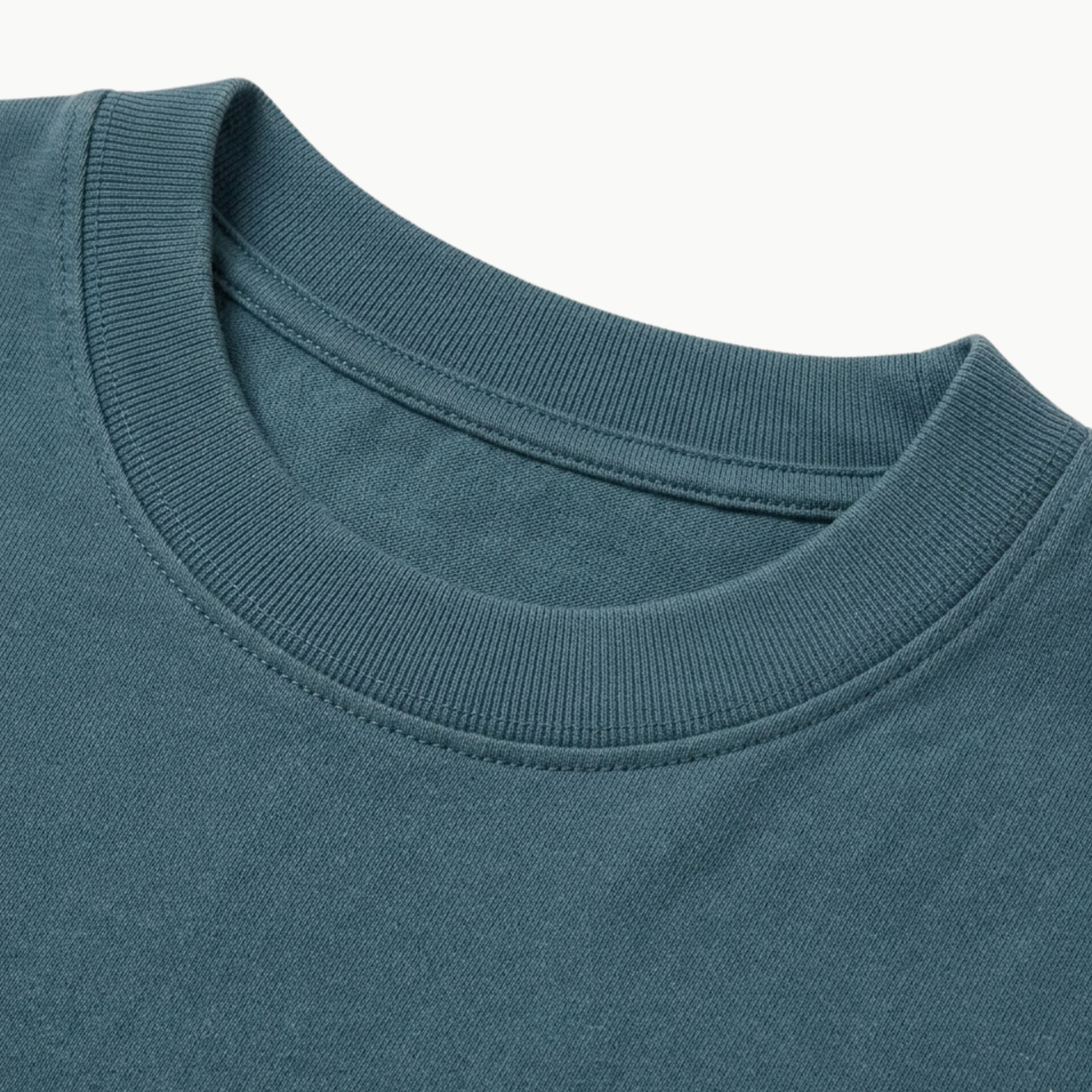Steel Blue Basic Over Size T-Shirt