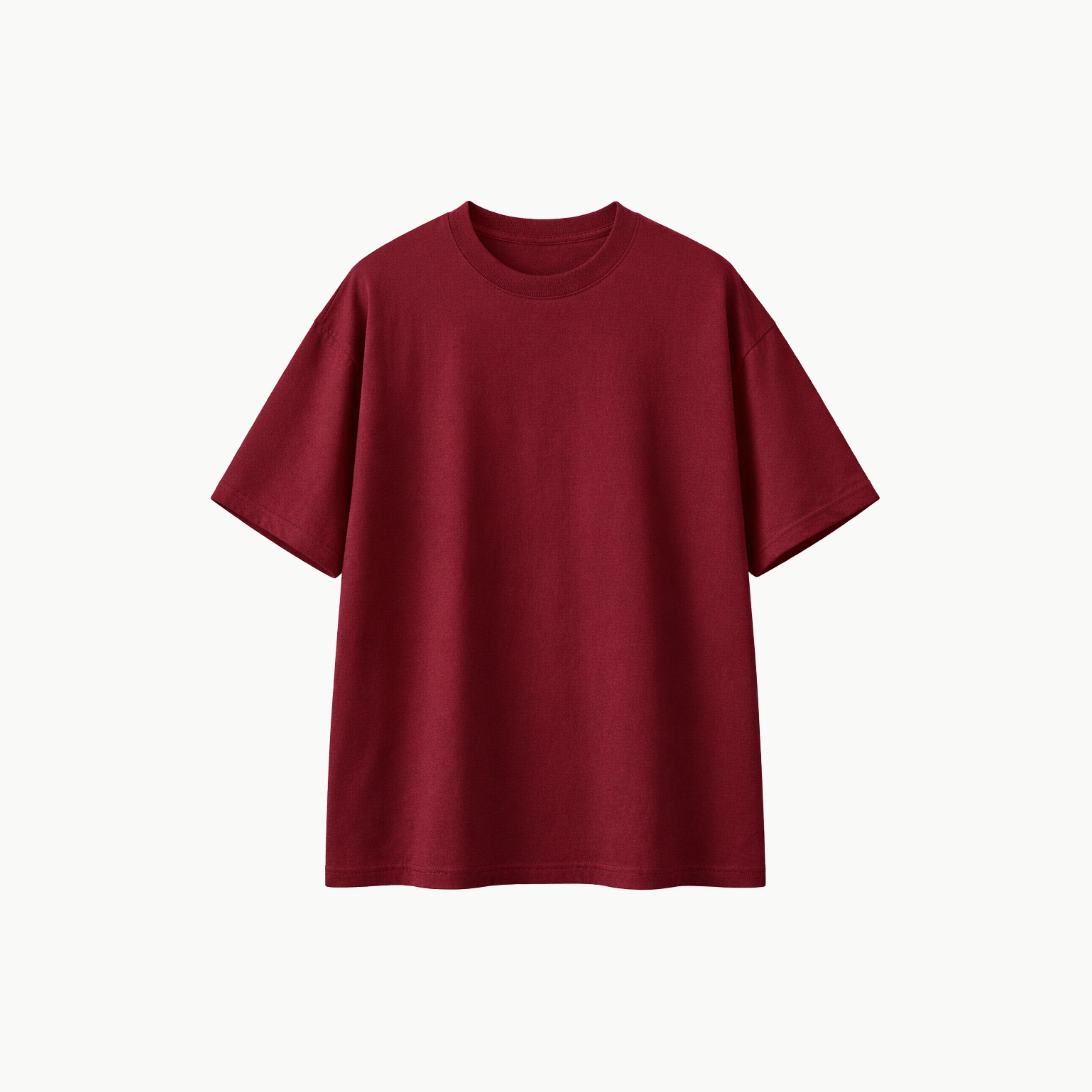 Burgundy Basic Over Size T-Shirt