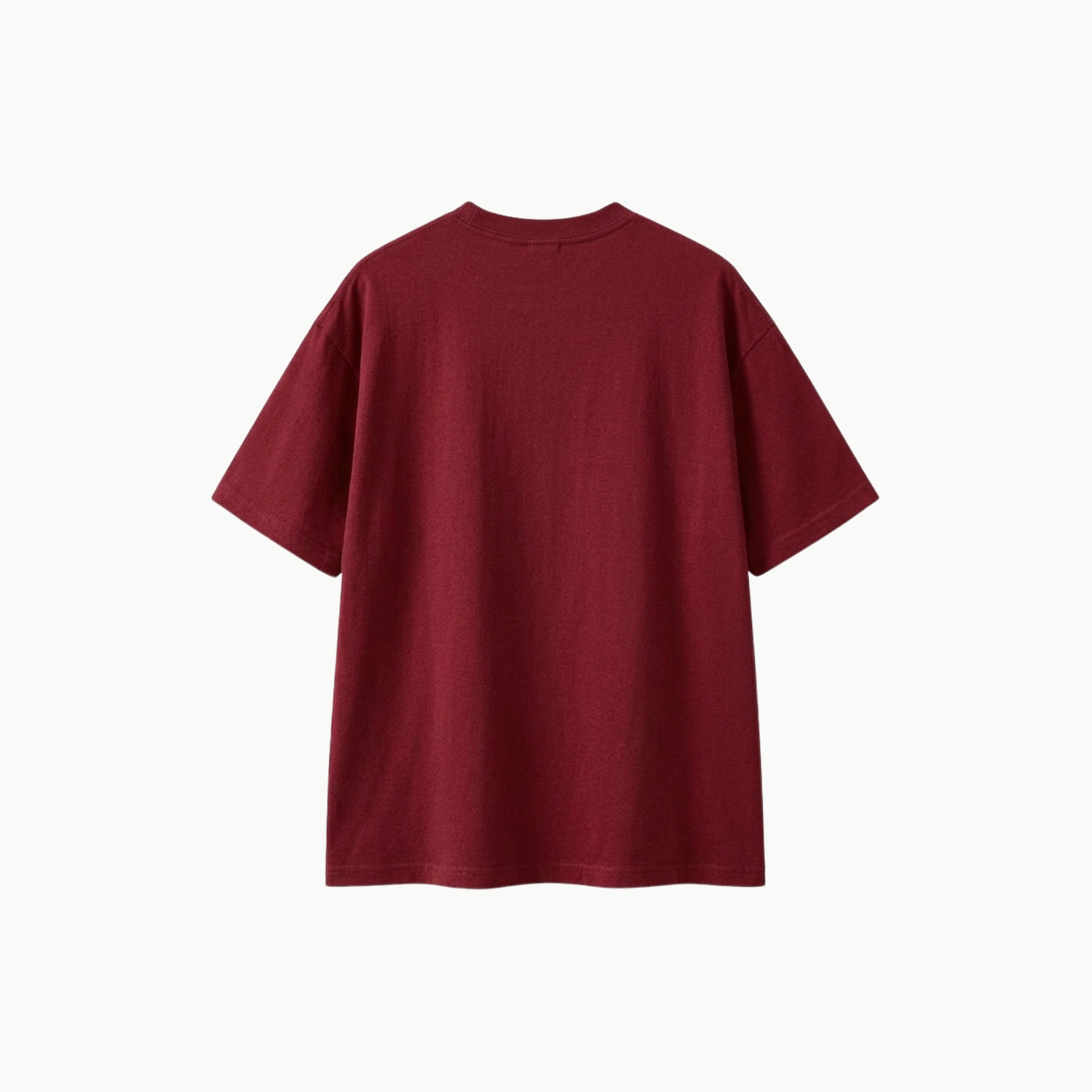 Burgundy Basic Over Size T-Shirt