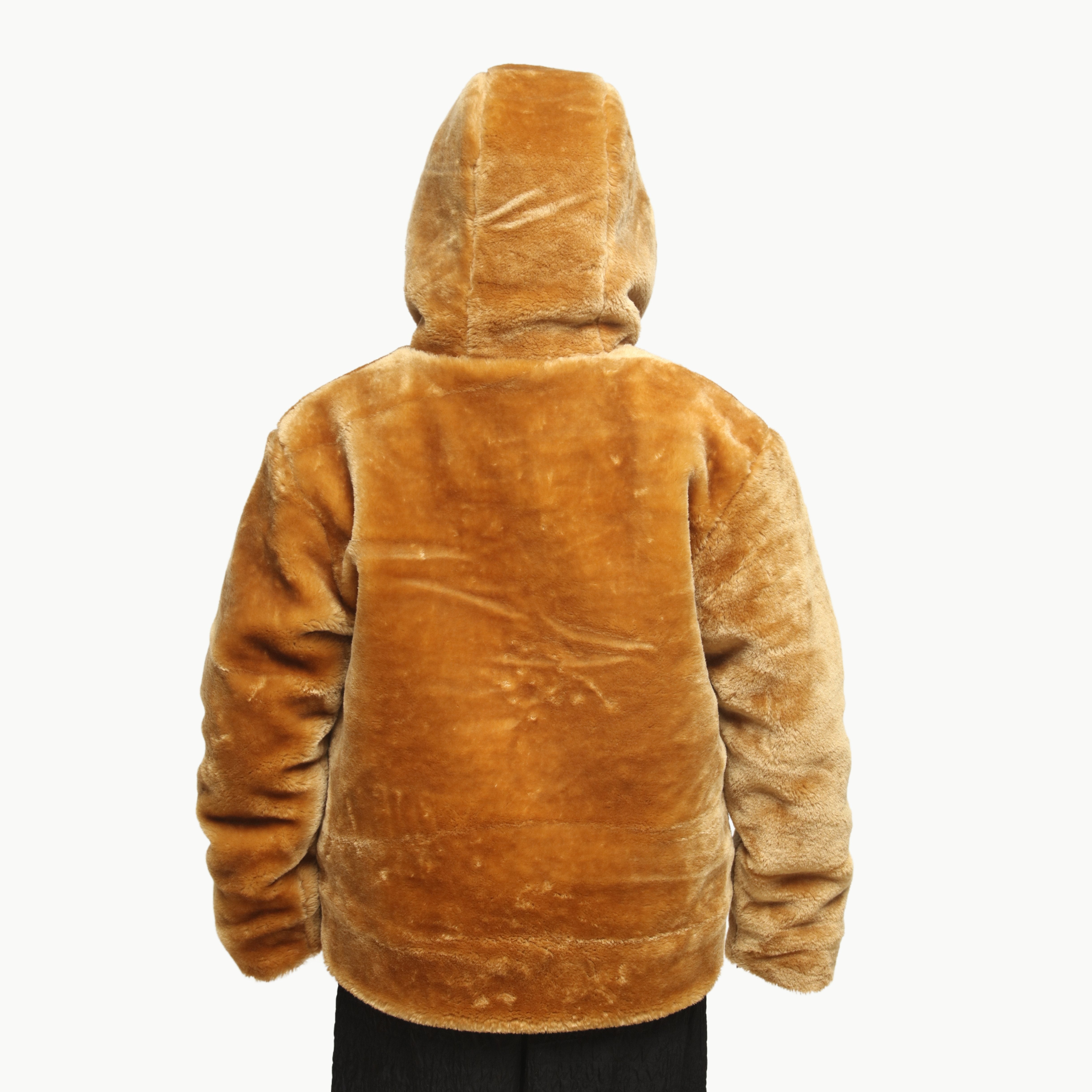 Women Camel Mohair Fur Jacket