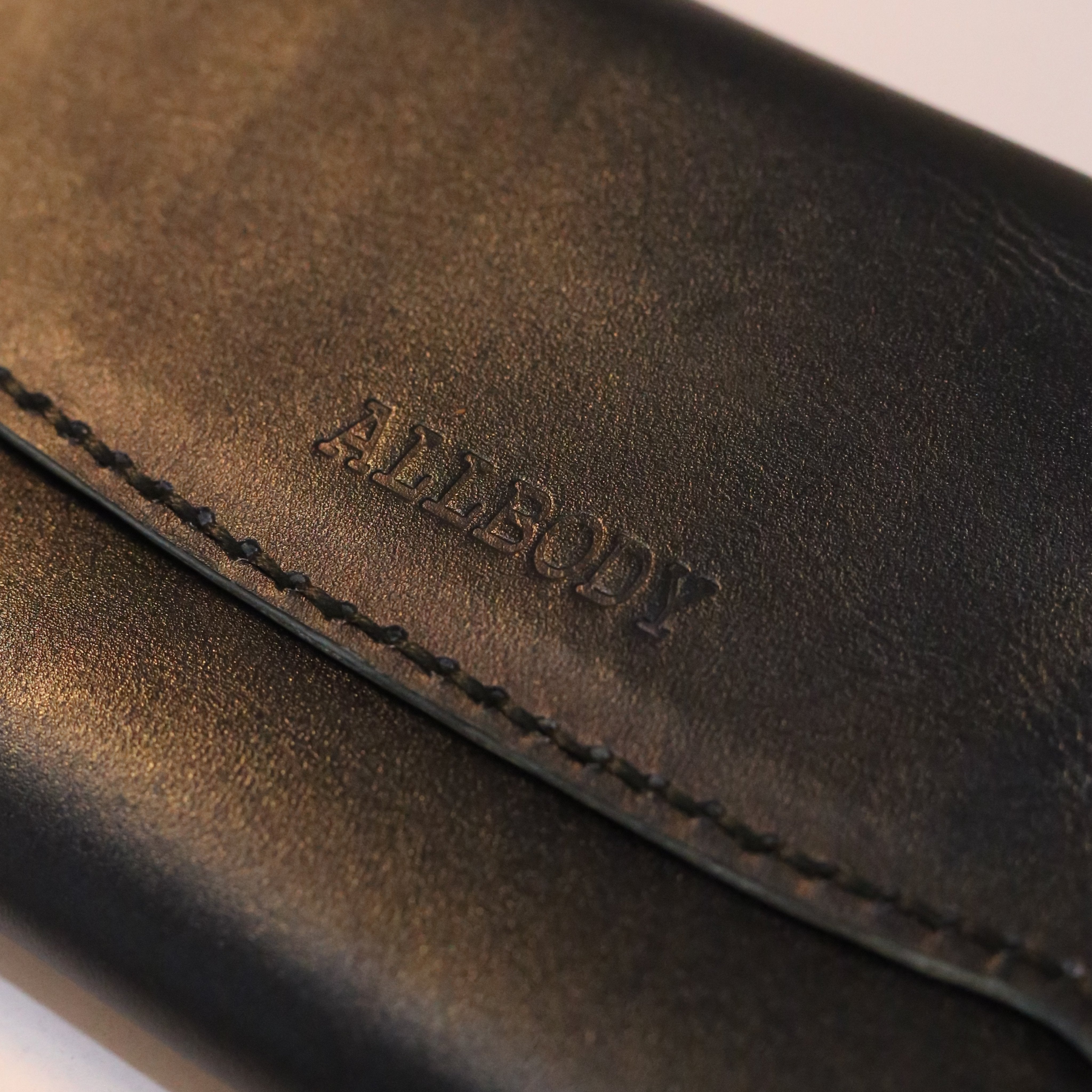 W10 Long Unisex Handmade Leather Wallet Navy Blue