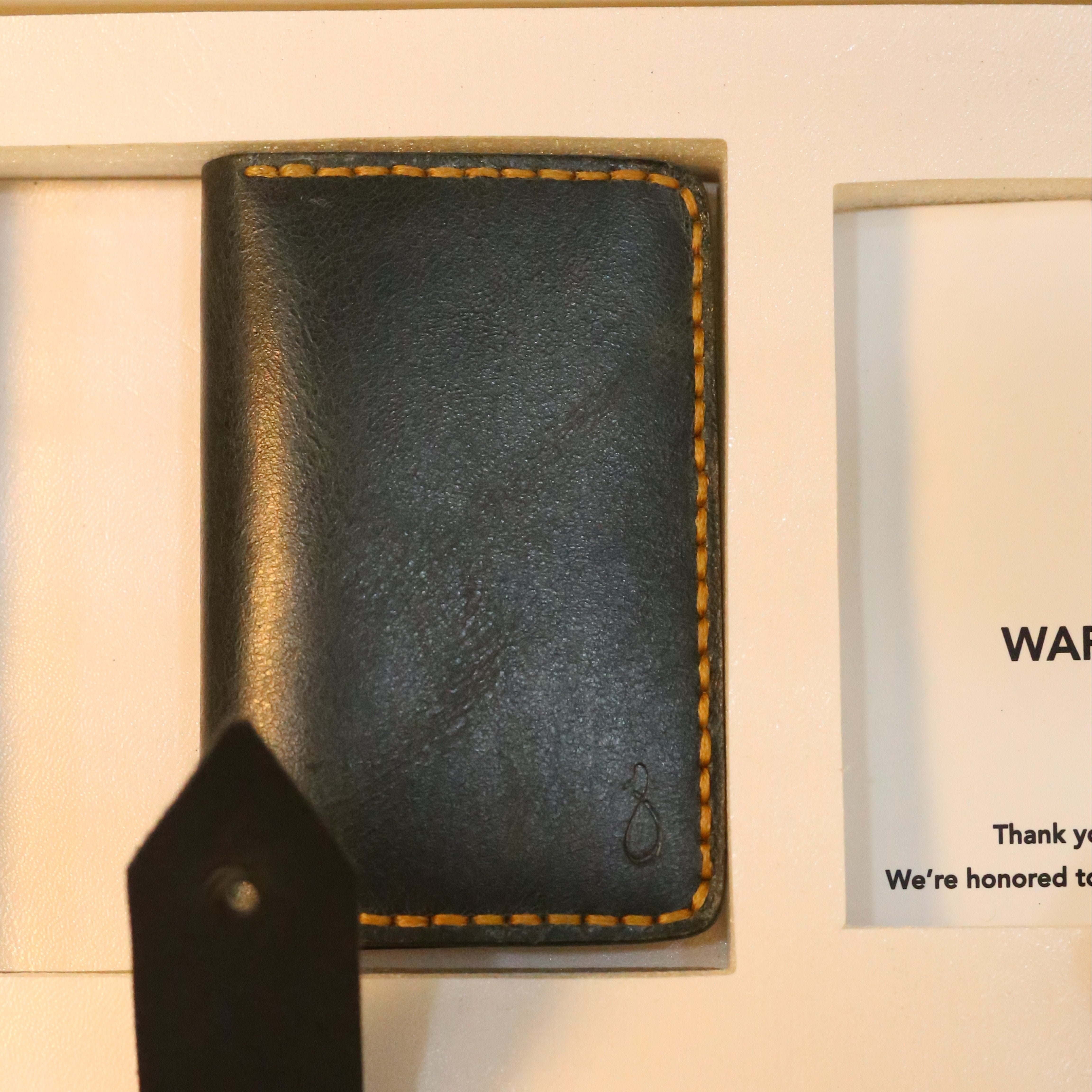 W5 Handmade Leather Wallet Stone Green & Brown