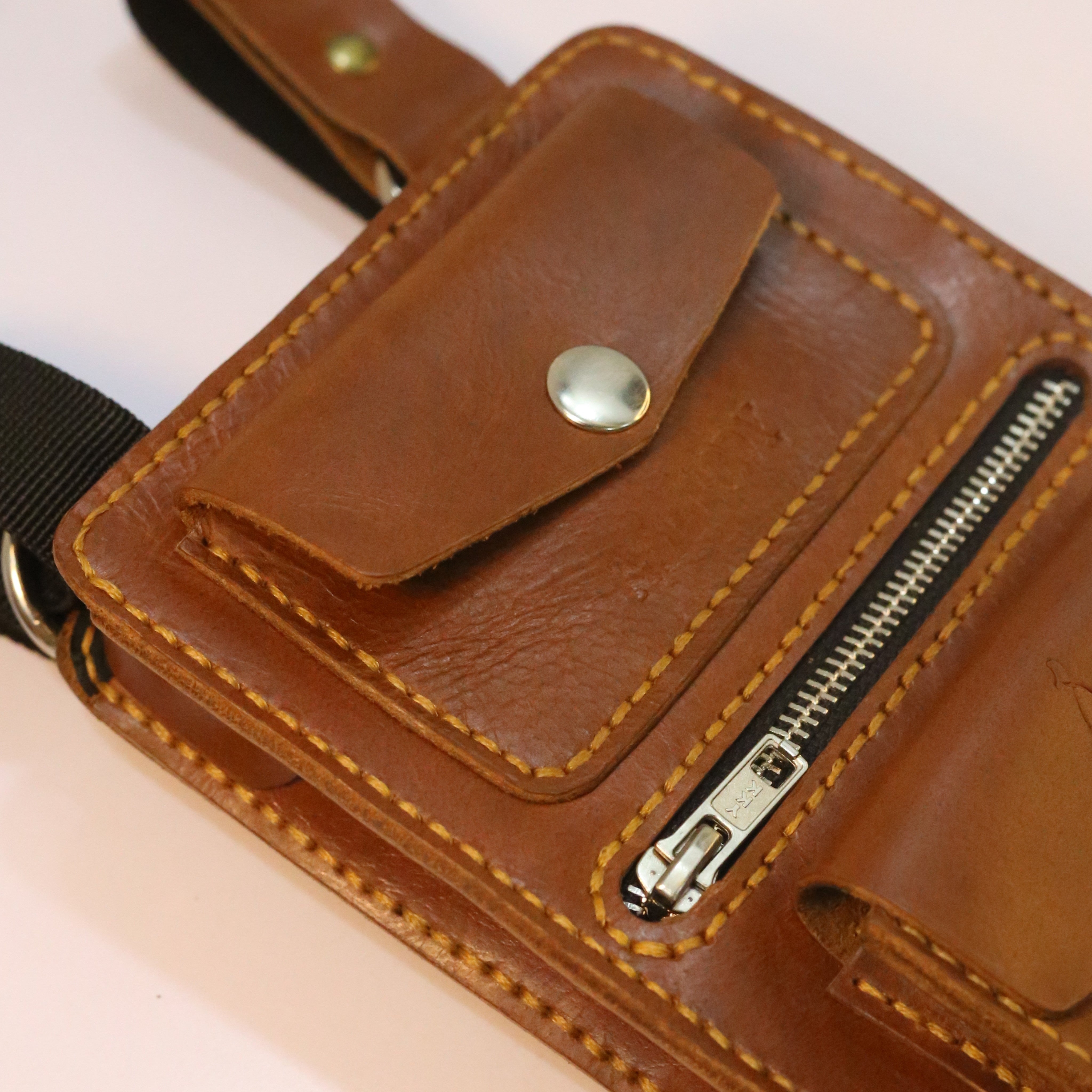 B1 Handmade Leather Crossbody Bag Brown