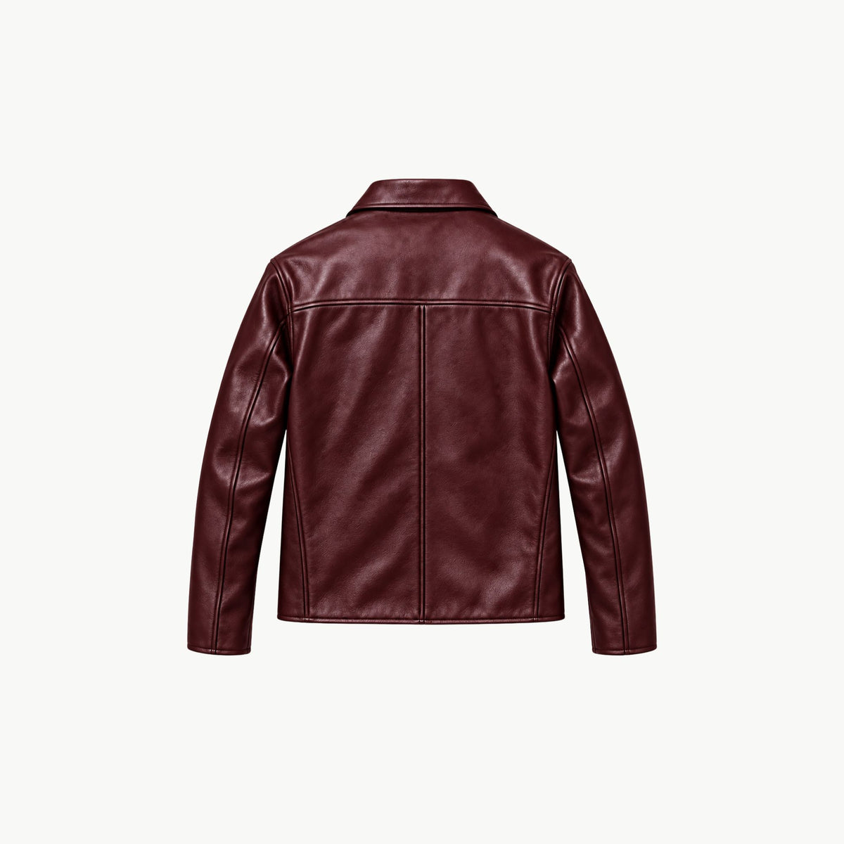Burgundy Faux Leather Jacket