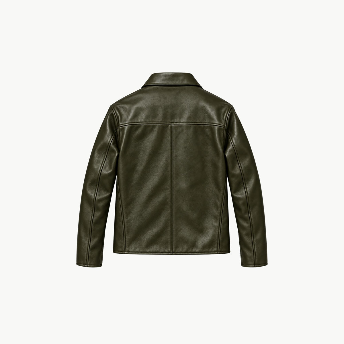 Olive Green Faux Leather Jacket