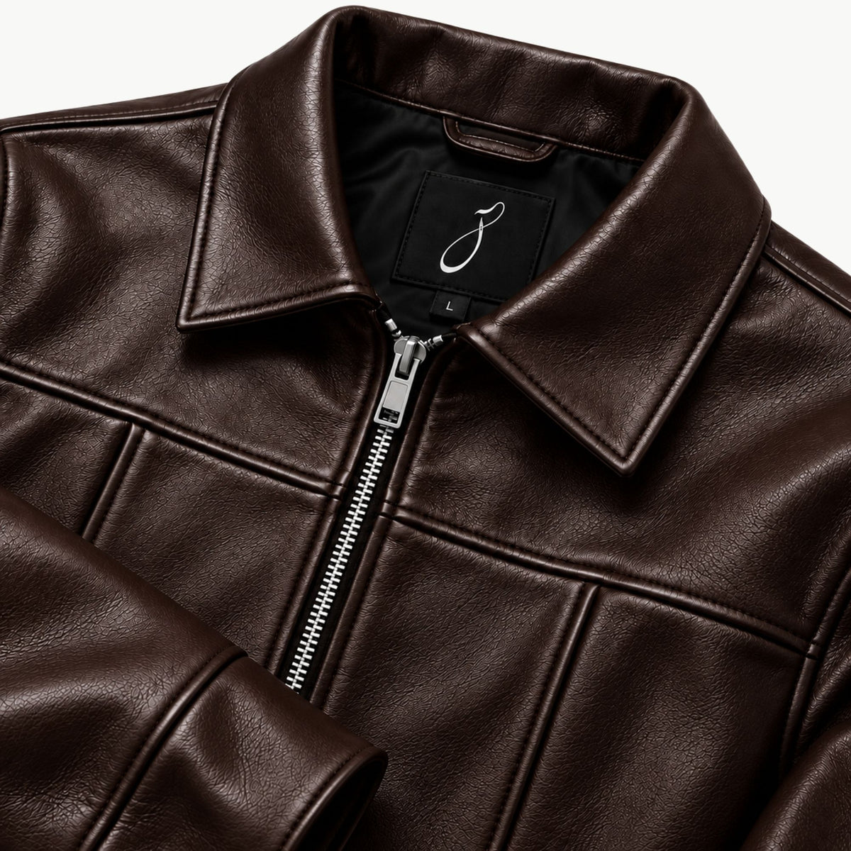 Brown Faux Leather Jacket