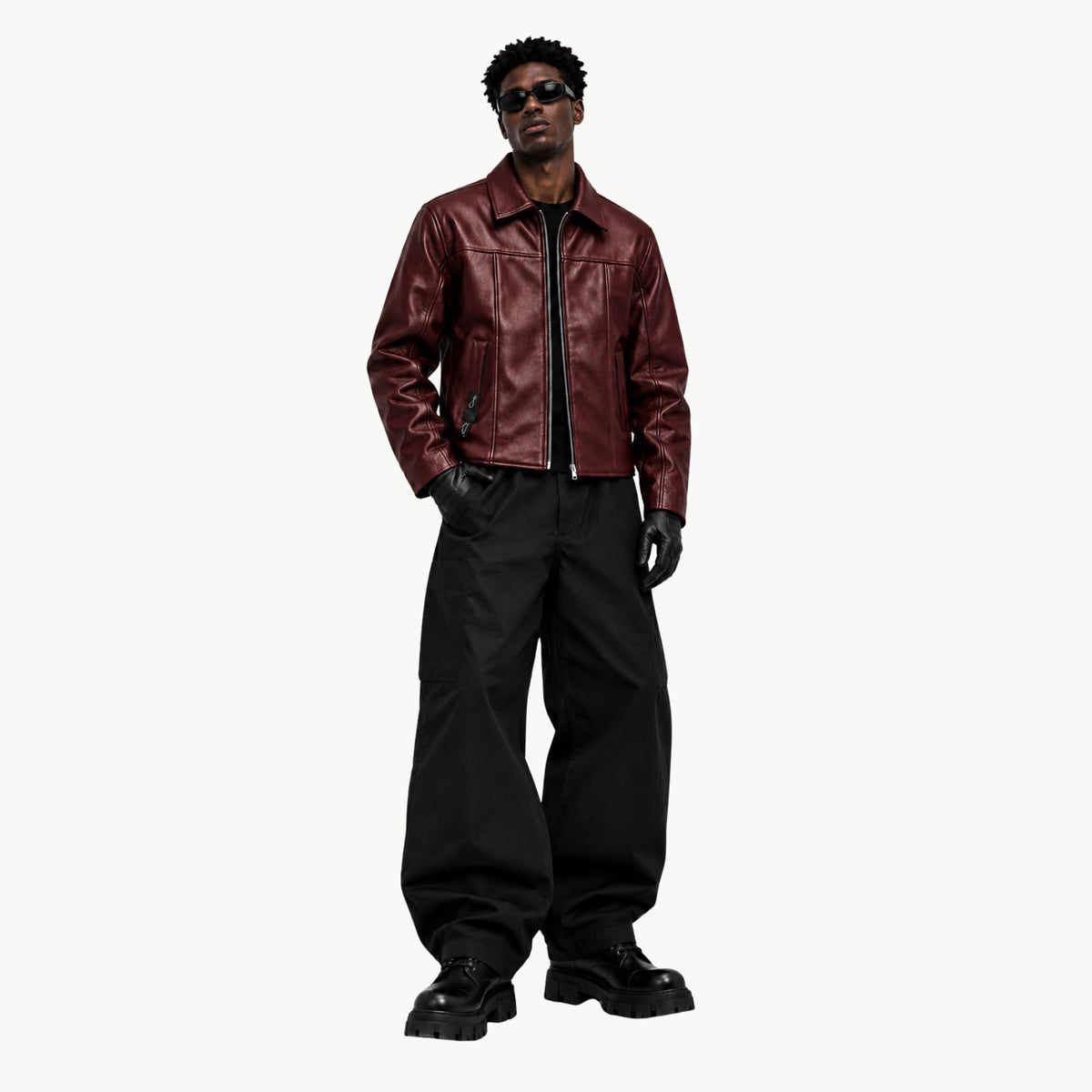 J1 Pure Leather Jacket - Burgundy