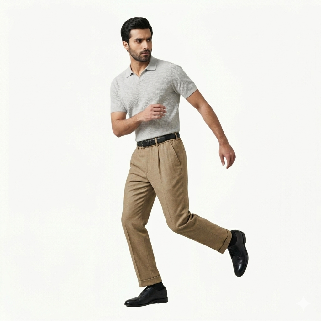 Light Camel Korean Pants