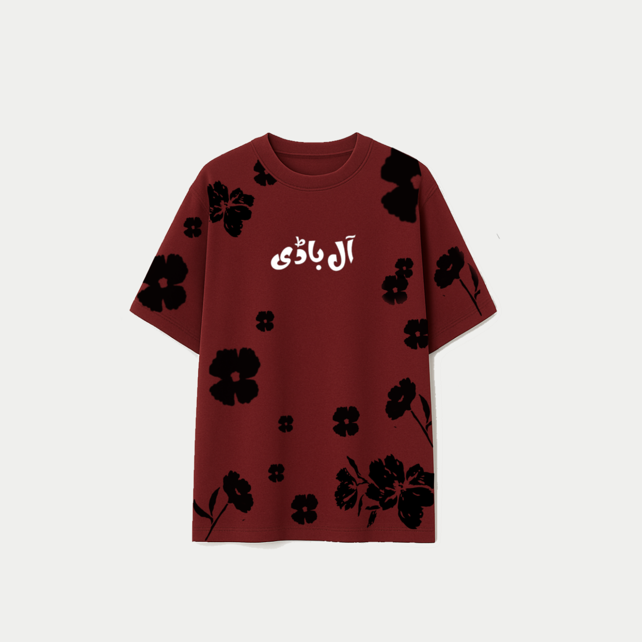 Aatish-e-Ishq Oversize Tee Maroon