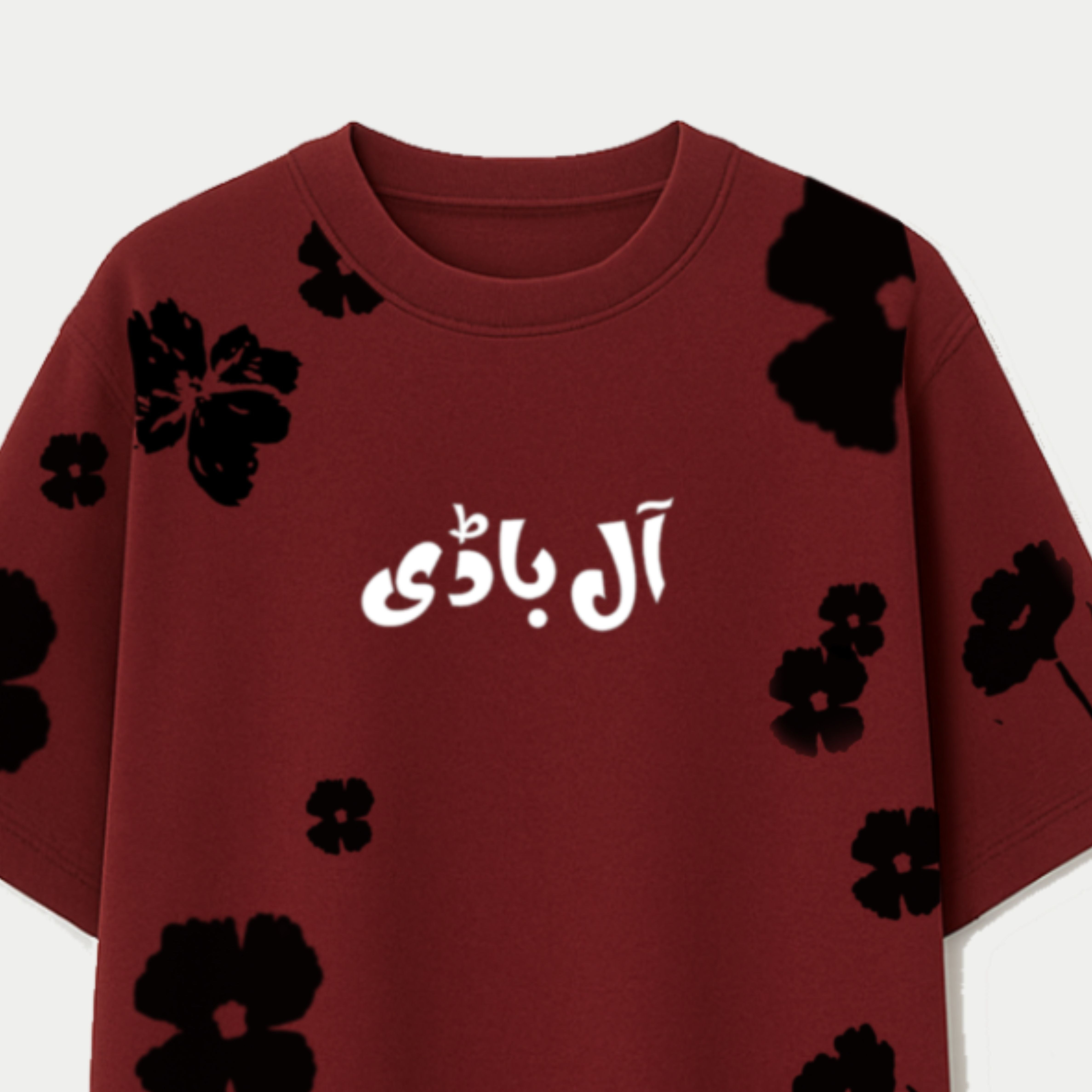 Aatish-e-Ishq Oversize Tee Maroon