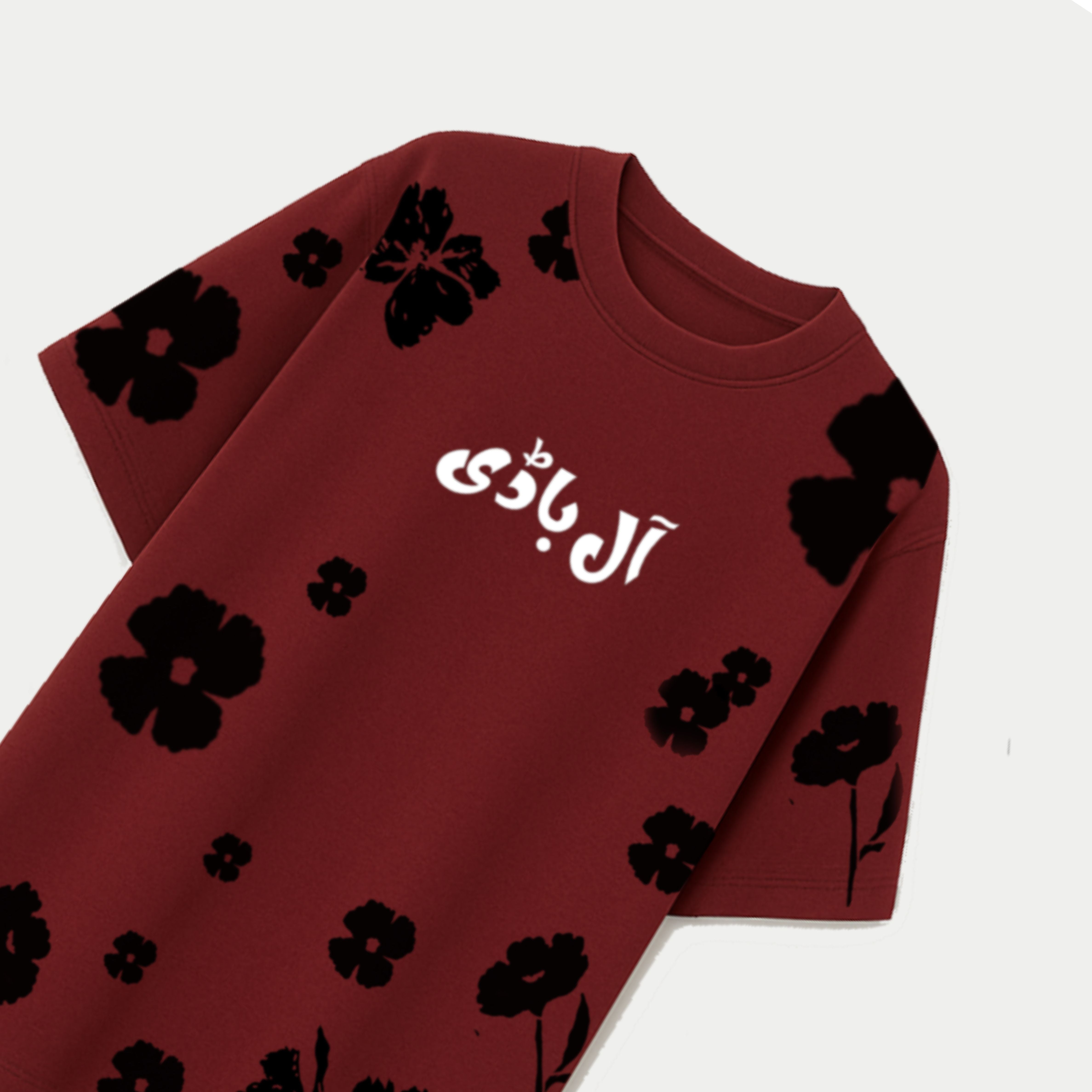 Aatish-e-Ishq Oversize Tee Maroon
