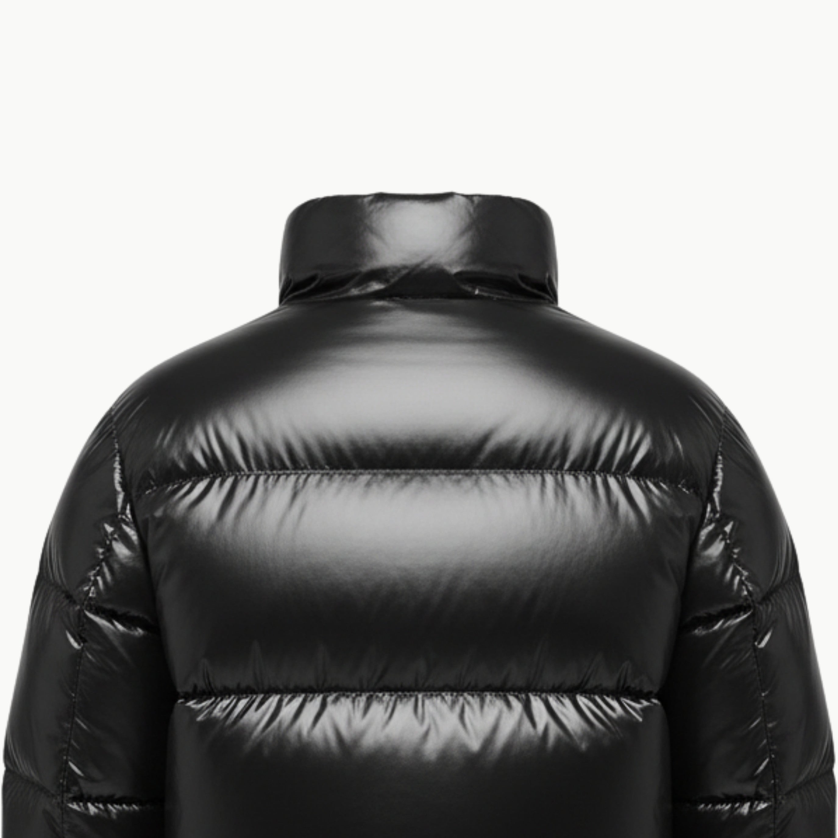 Black Parachute Shiny Puffer Jacket Extra Padded