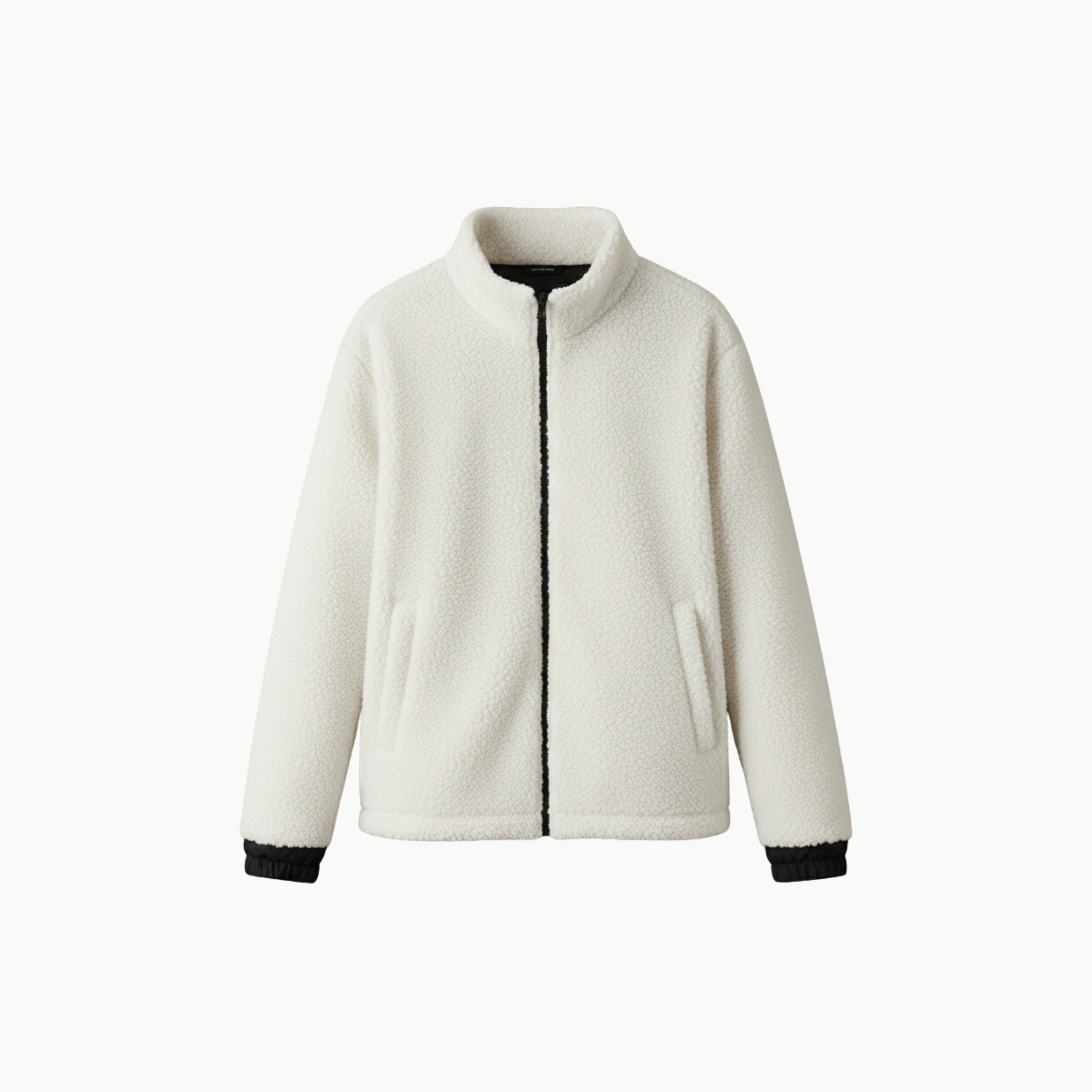 Reversible Puffer Sherpa Jacket Black & White