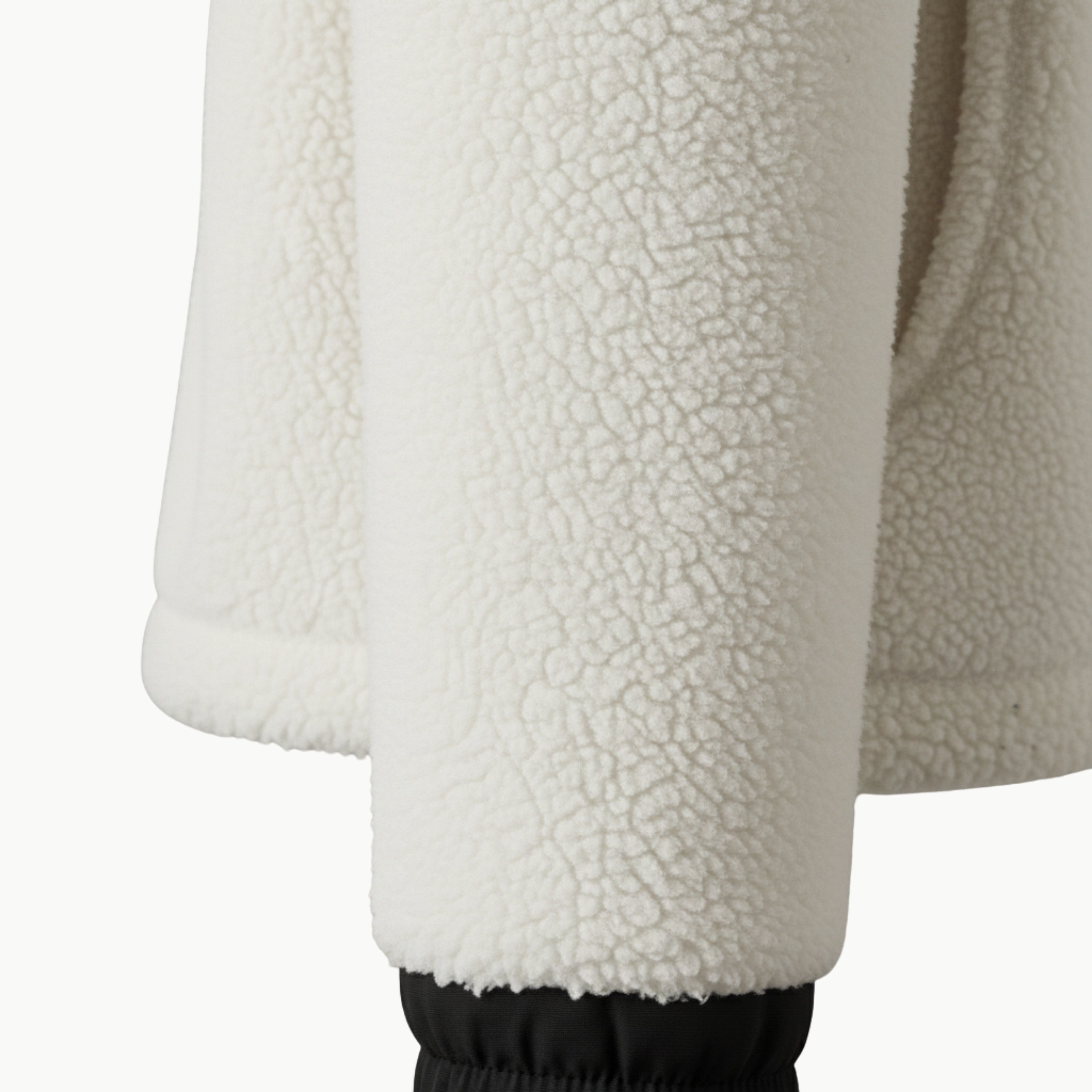 Reversible Puffer Sherpa Jacket Black & White