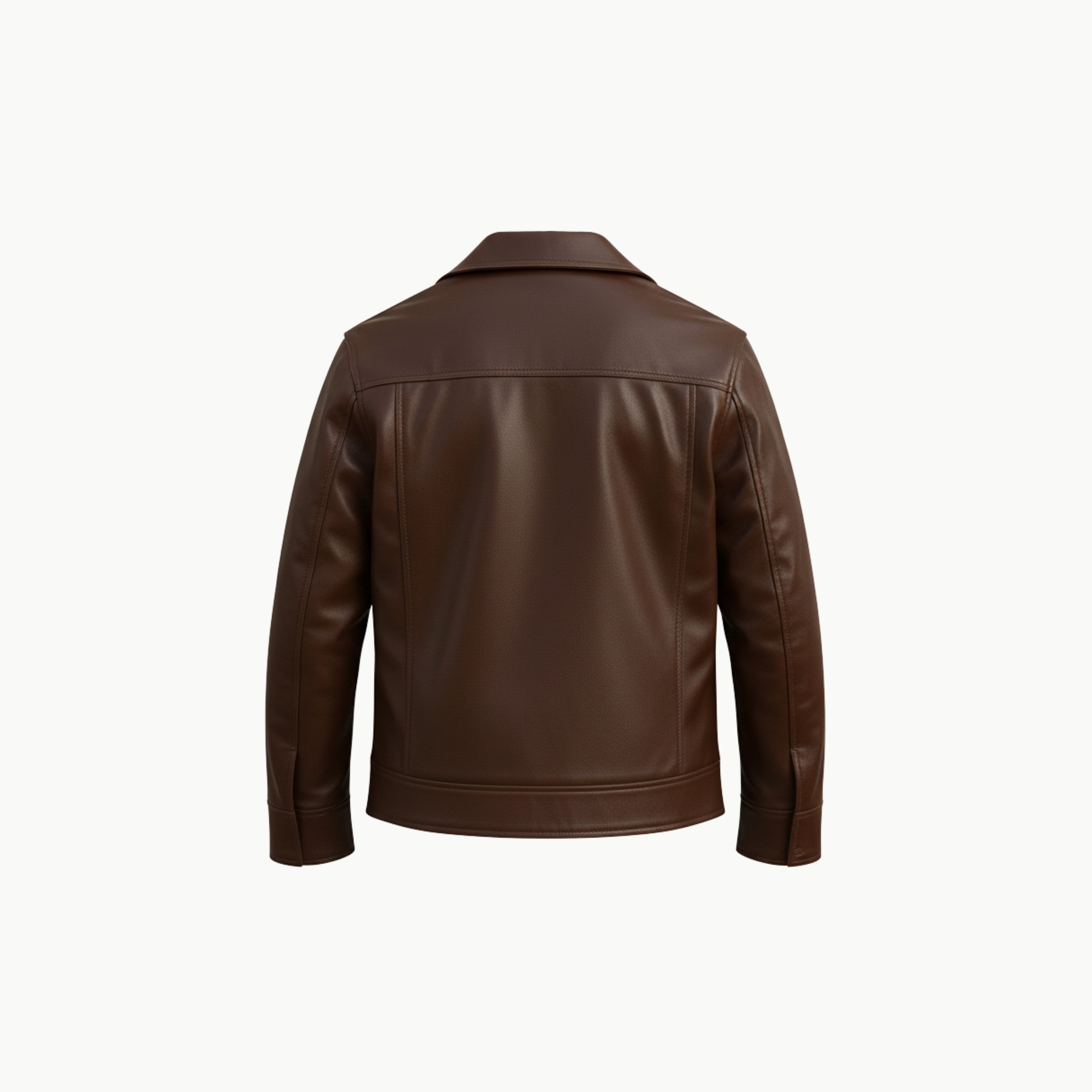 Brown Faux Leather Jacket