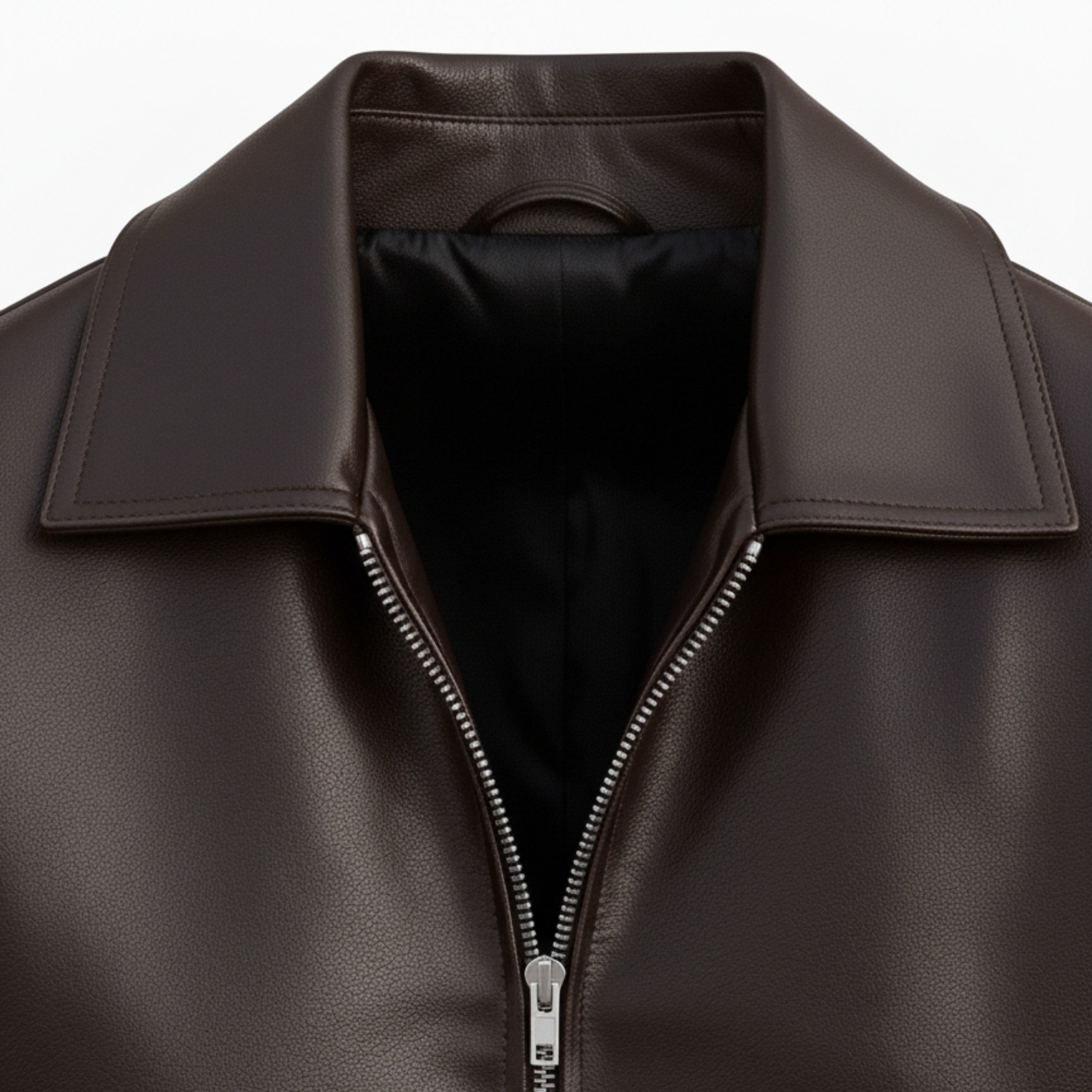 Brown Faux Leather Jacket