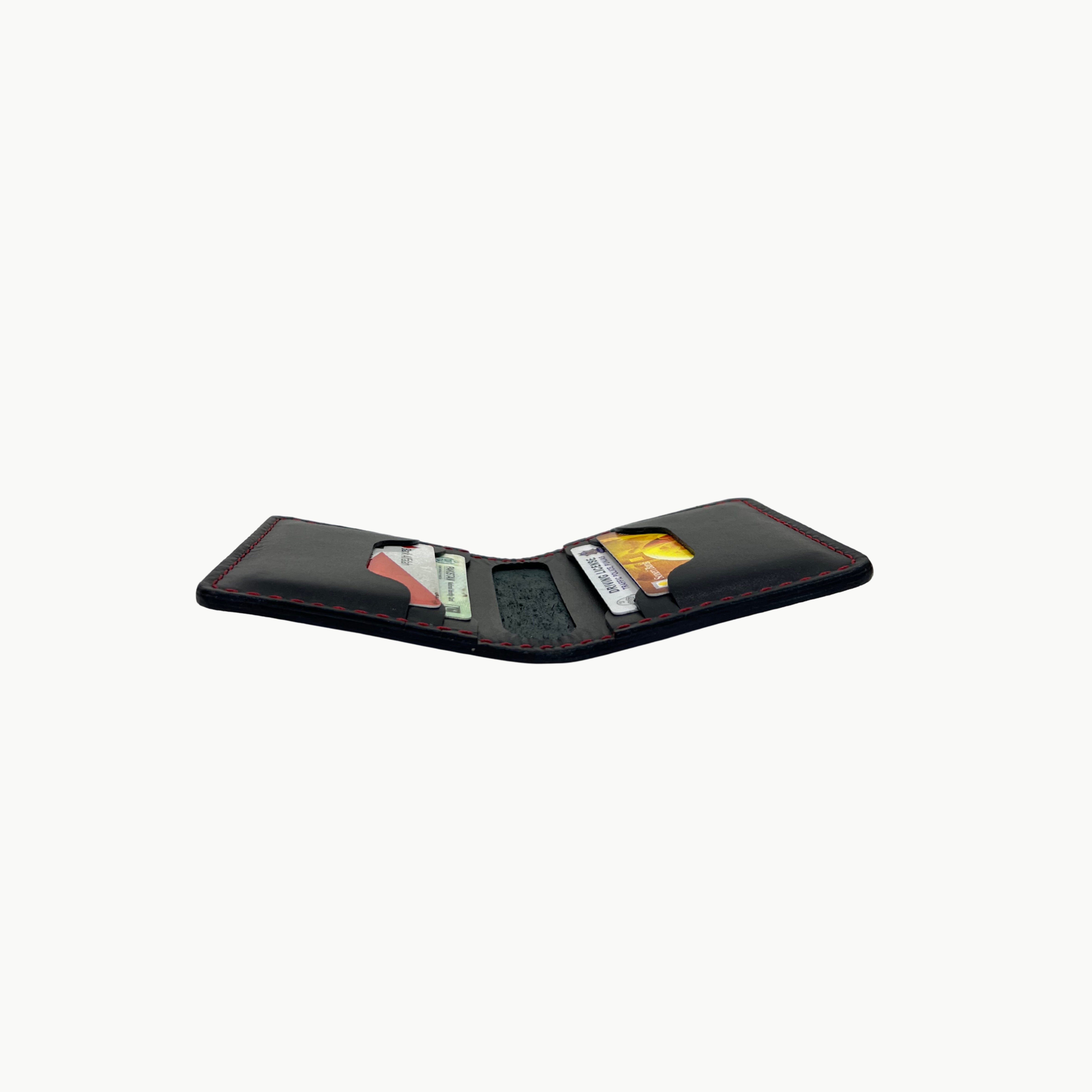 W5 Obsidian Handmade Leather Wallet Black