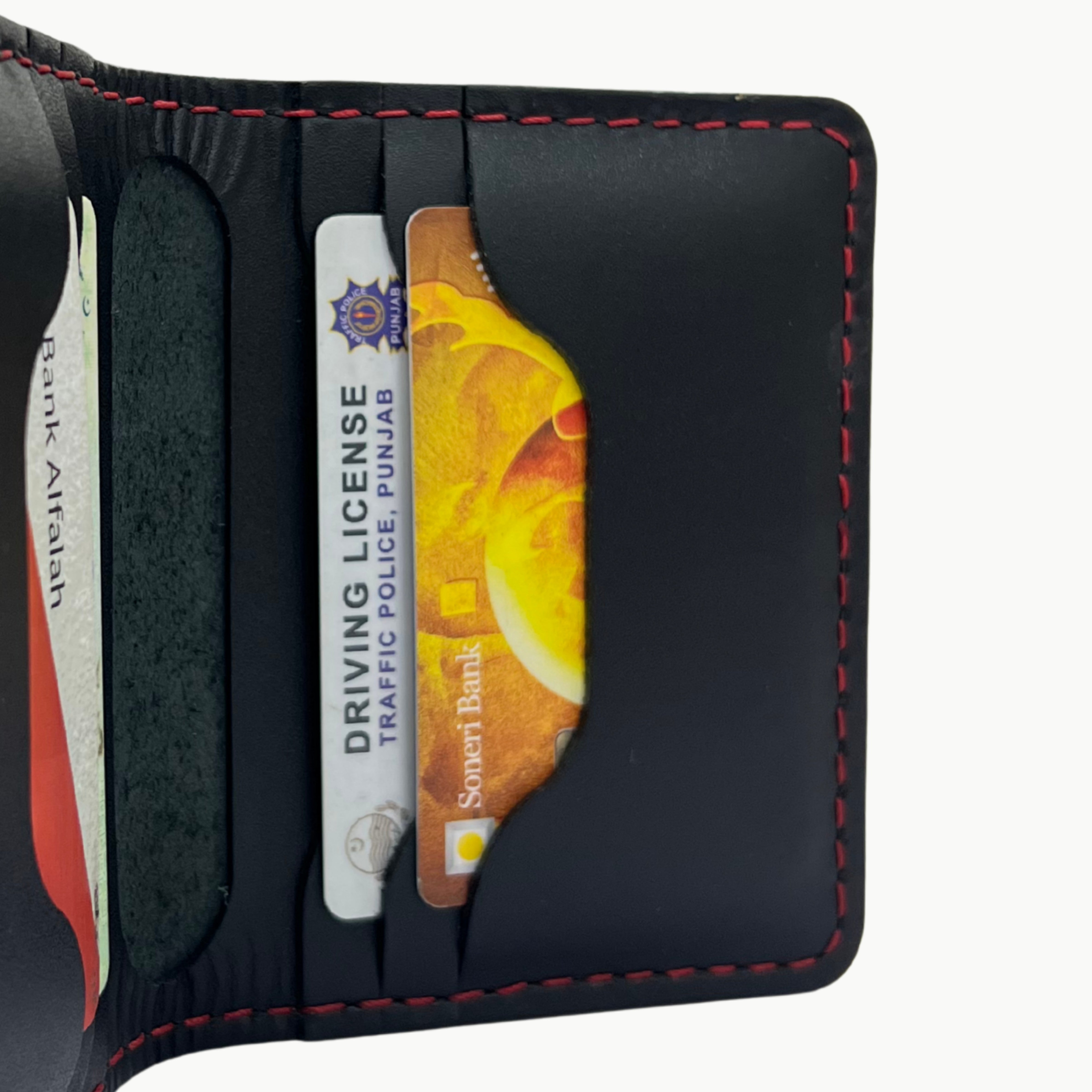 W5 Obsidian Handmade Leather Wallet Black
