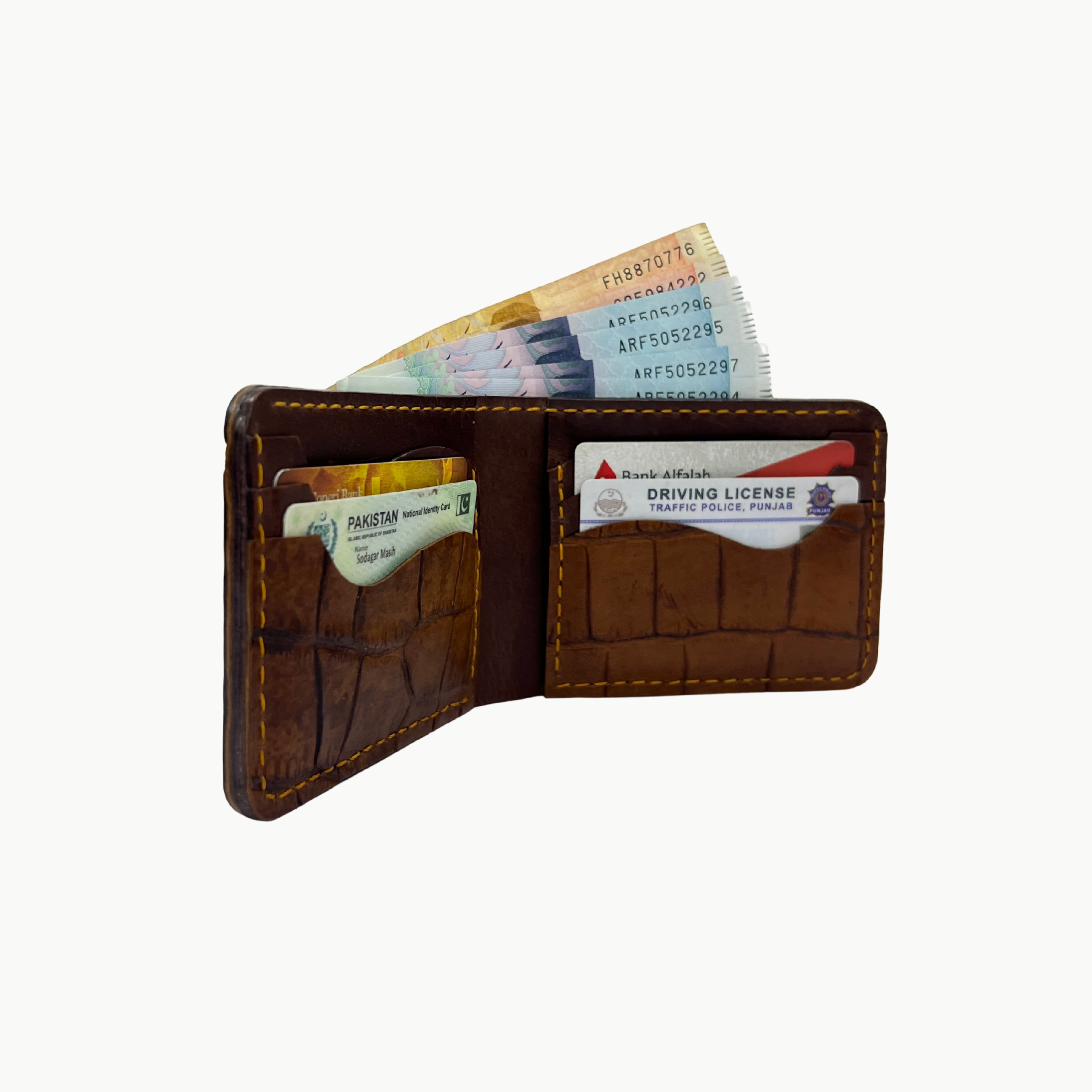 W7 Oxford Bifold Handmade Leather Wallet - Elite