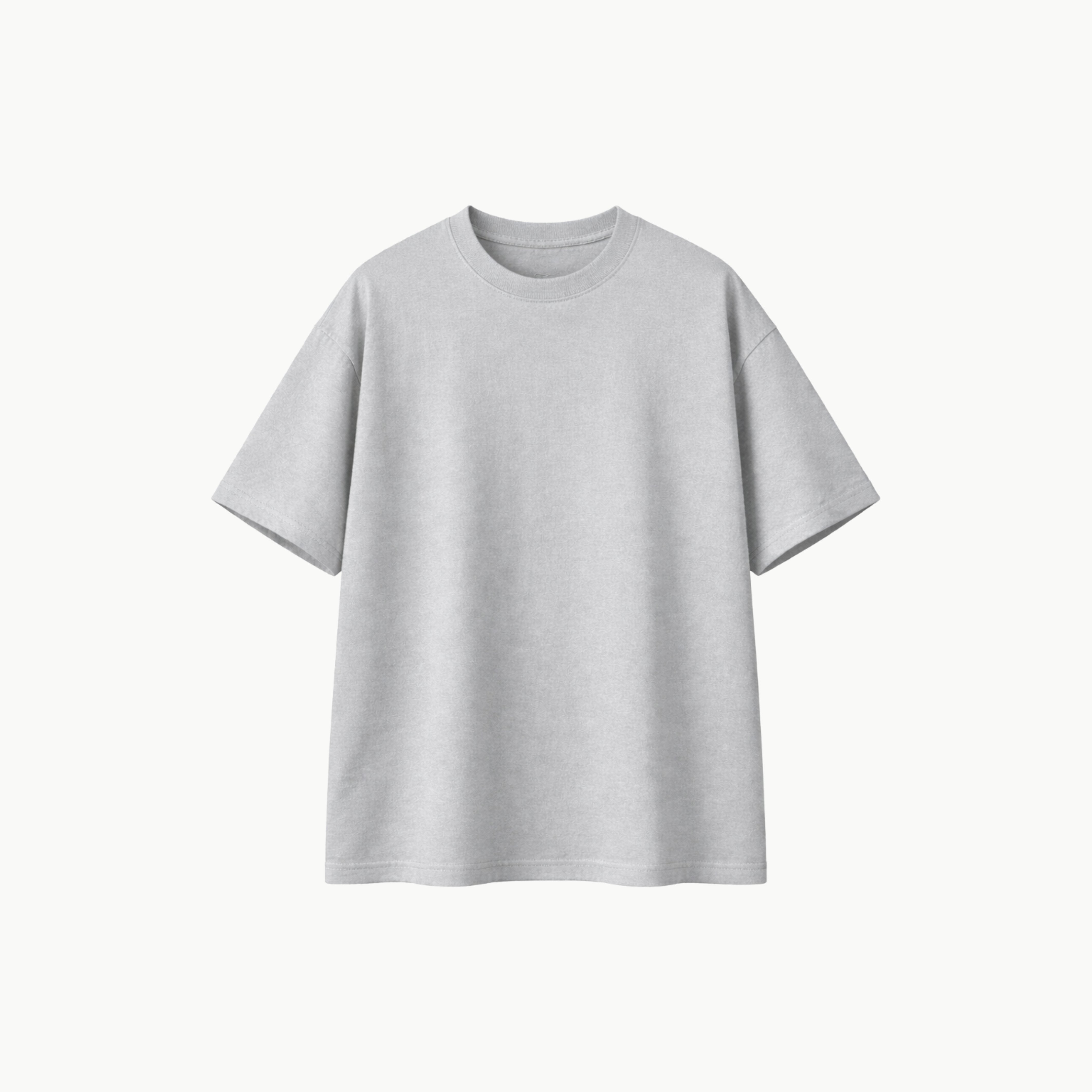 Light Grey Basic Over Size T-Shirt