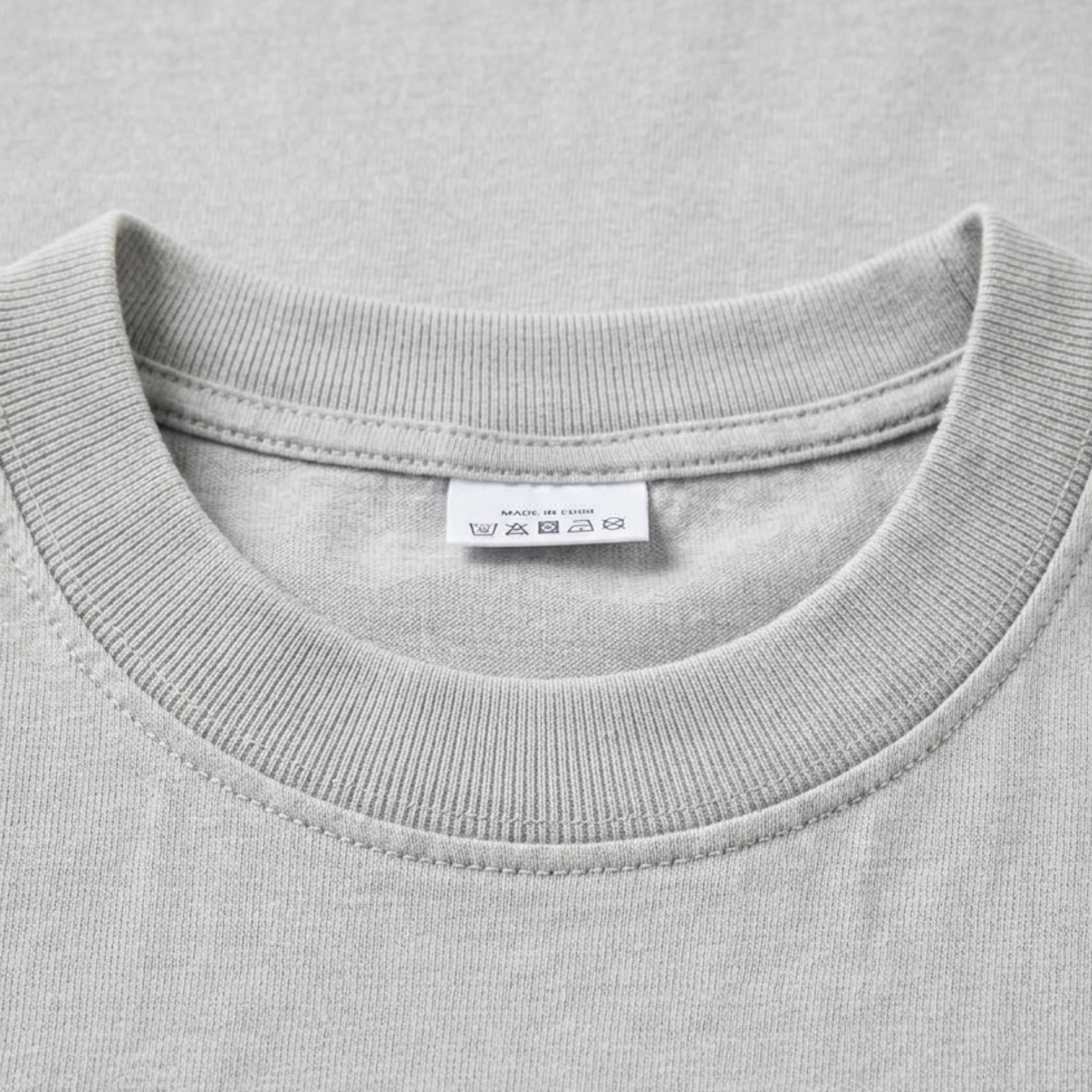 Light Grey Basic Over Size T-Shirt