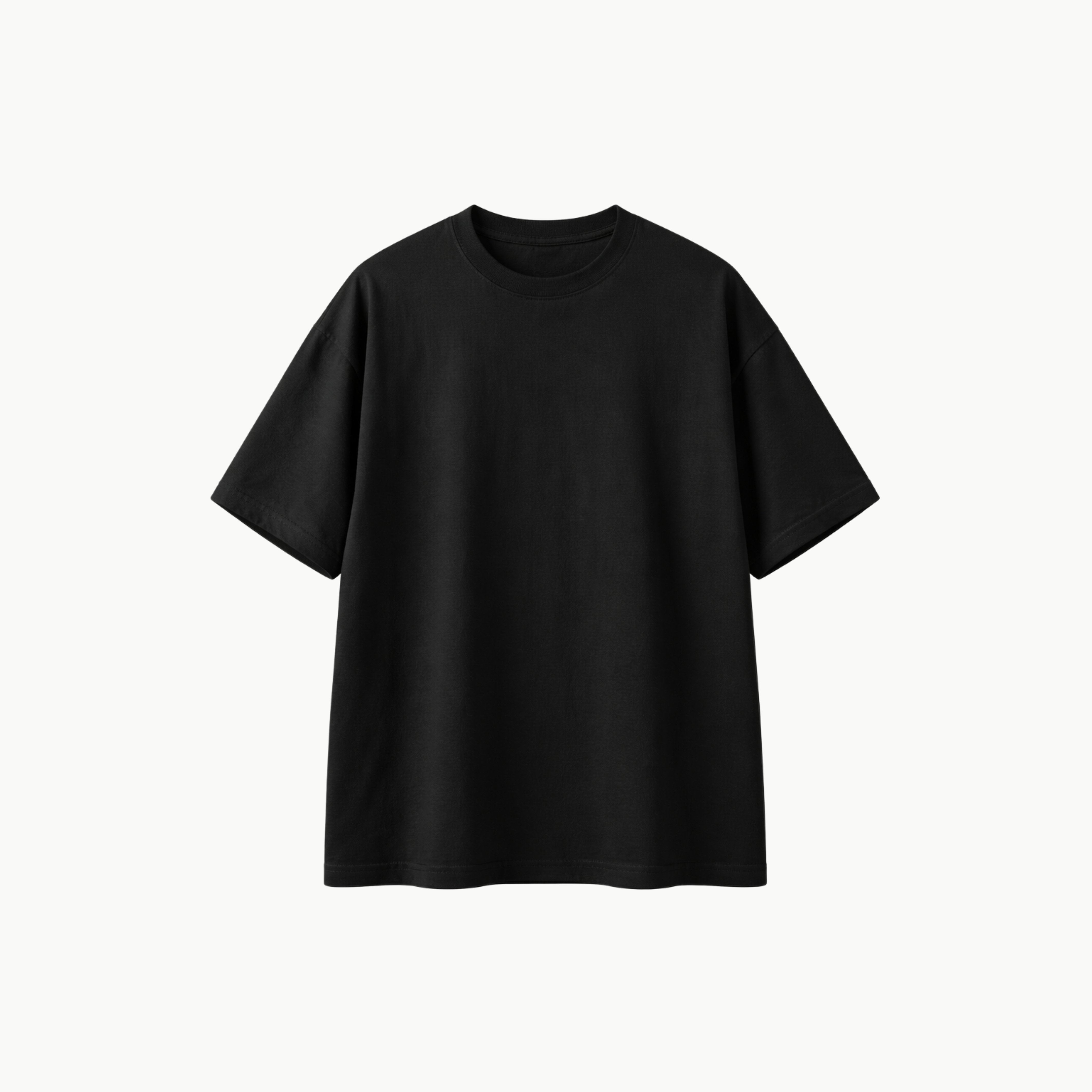 Black Basic Over Size T-Shirt