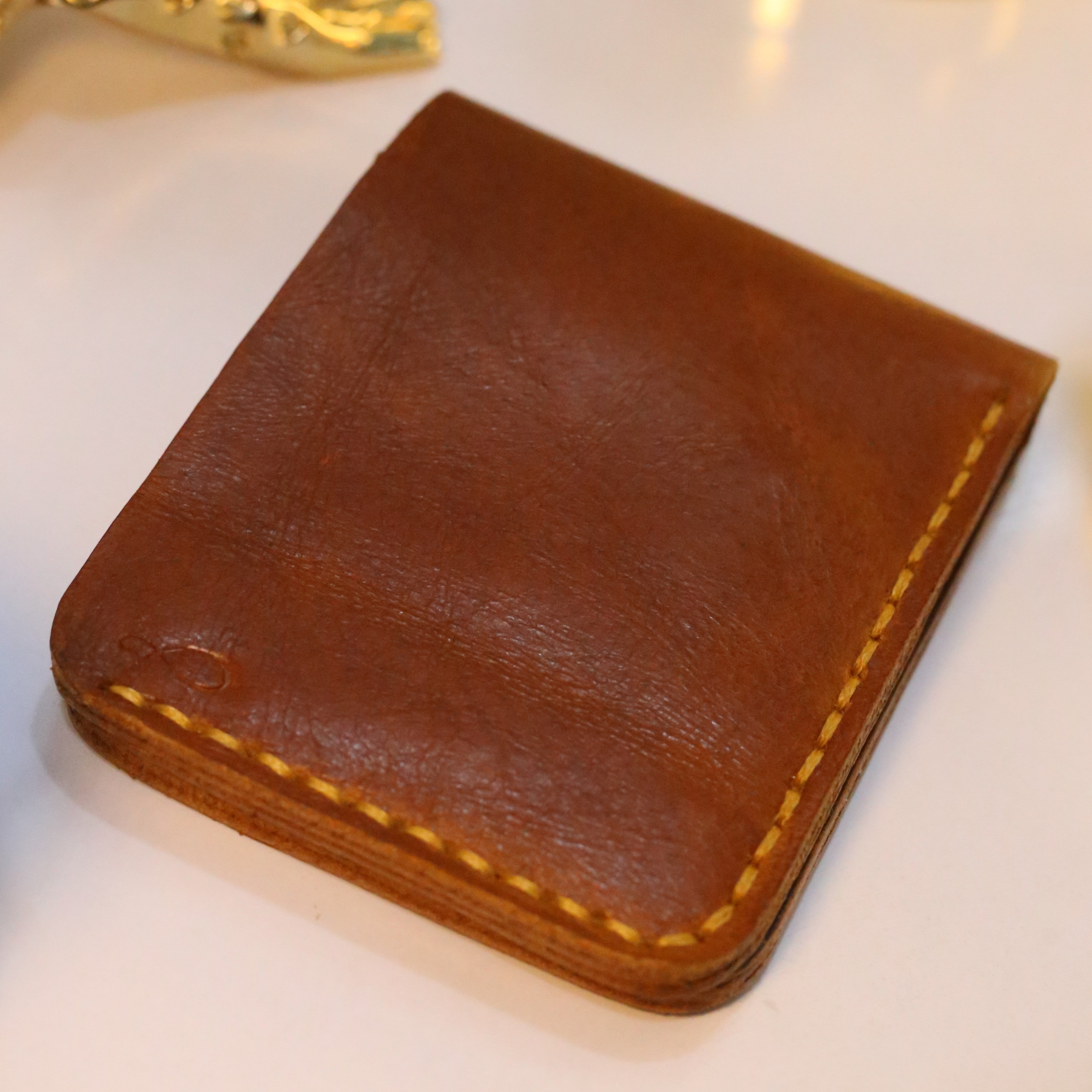 W2 Bi-Fold Handmade Leather Wallet Brown