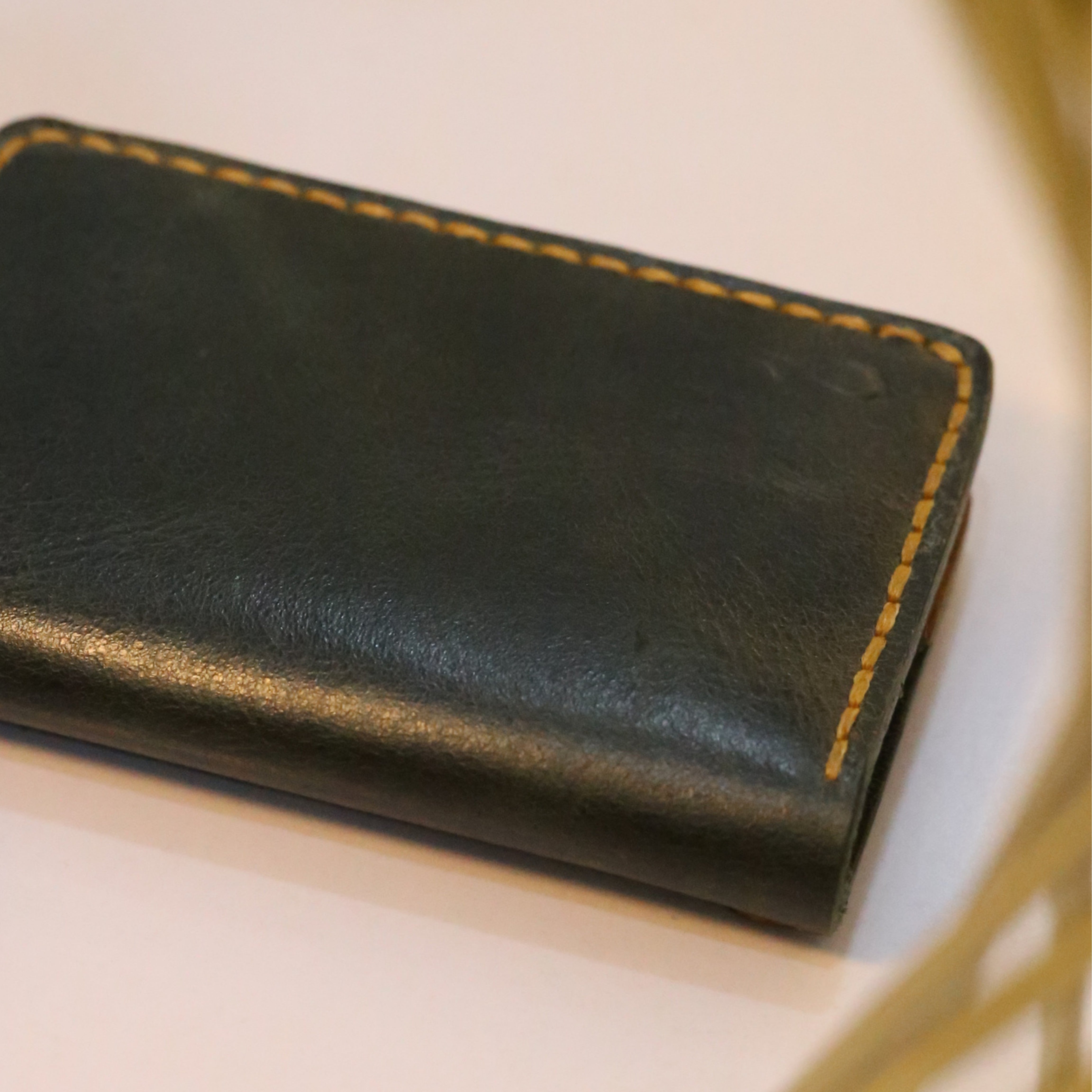 W5 Handmade Leather Wallet Stone Green & Brown