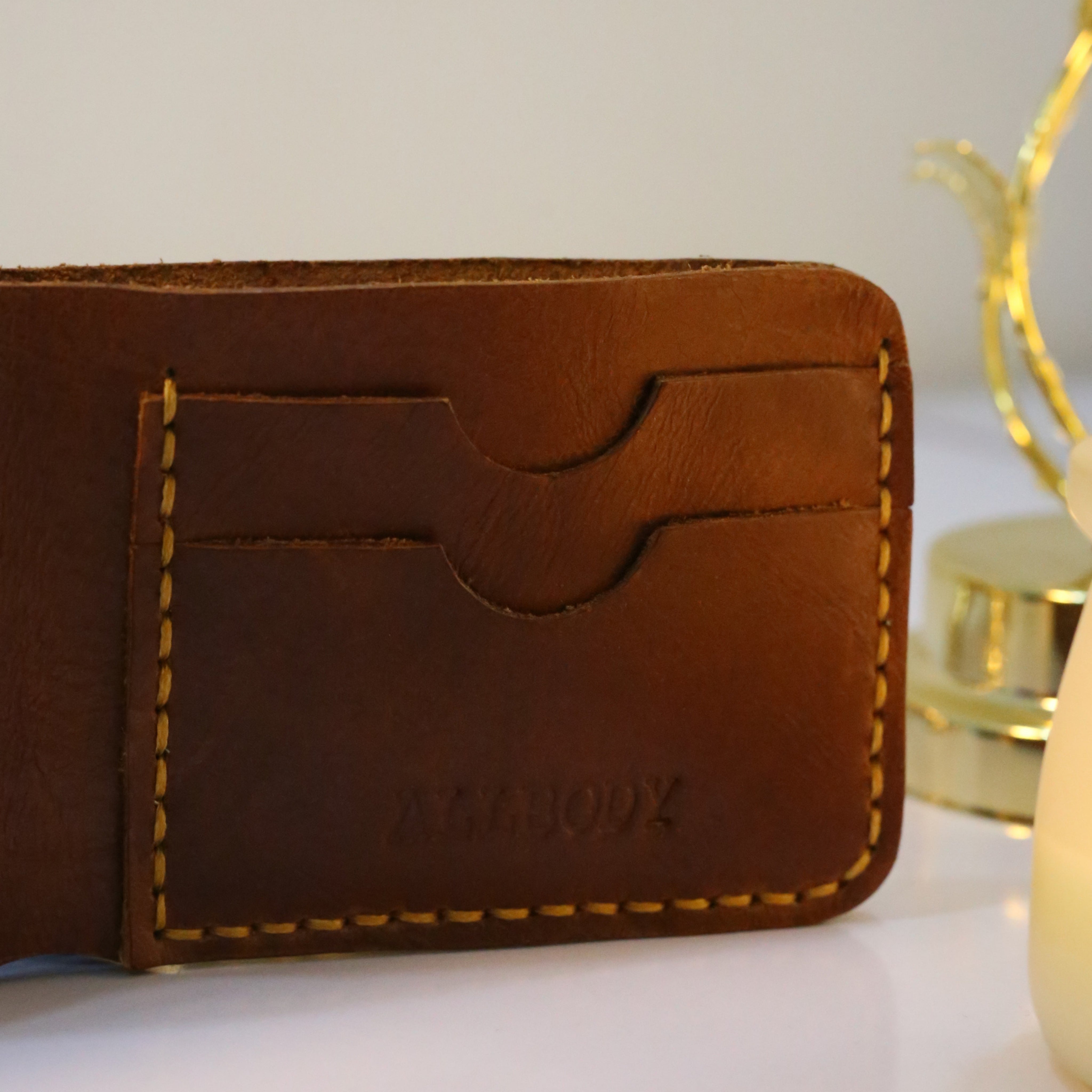 W2 Bi-Fold Handmade Leather Wallet Brown