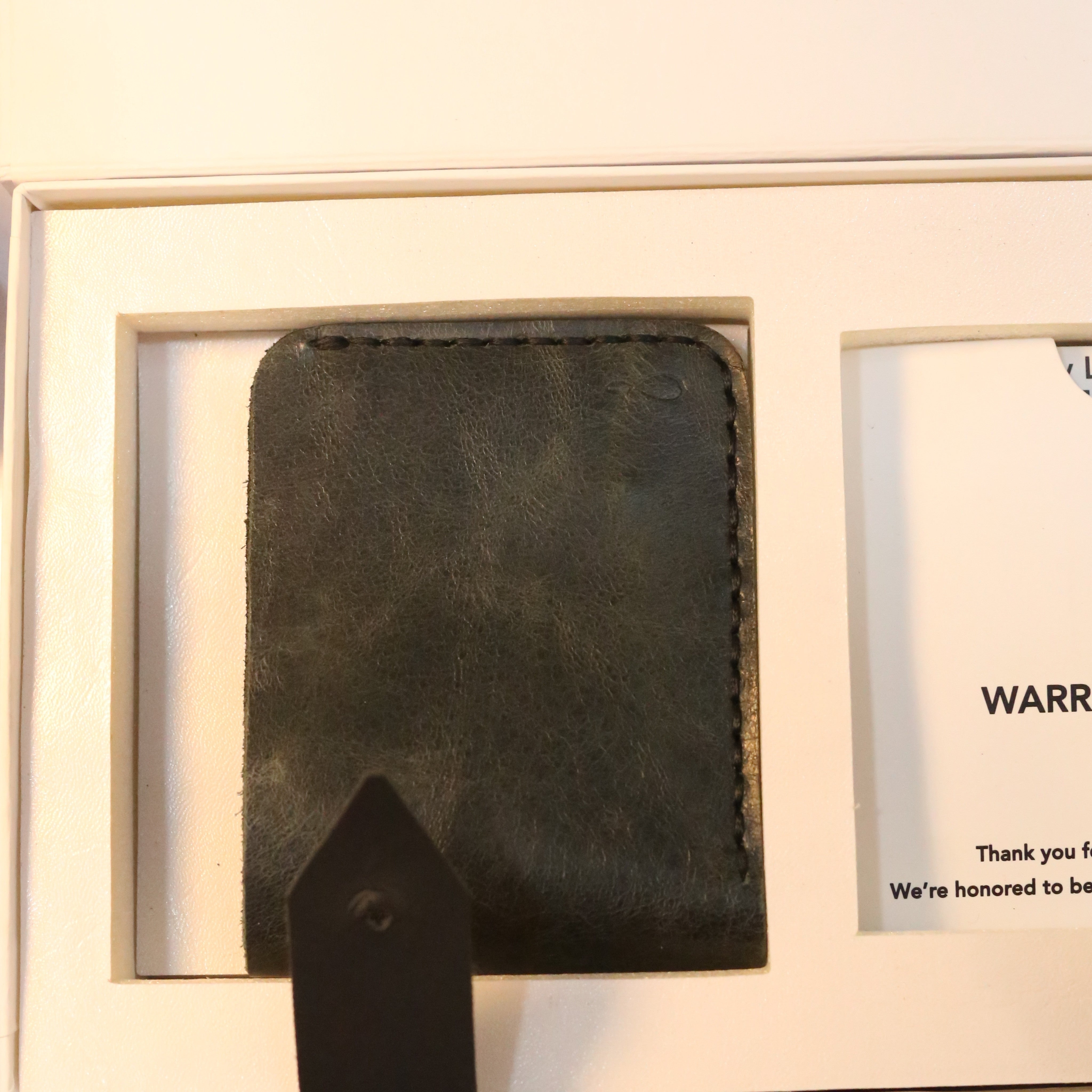 W2 Bi-Fold Handmade Leather Wallet Stone Green