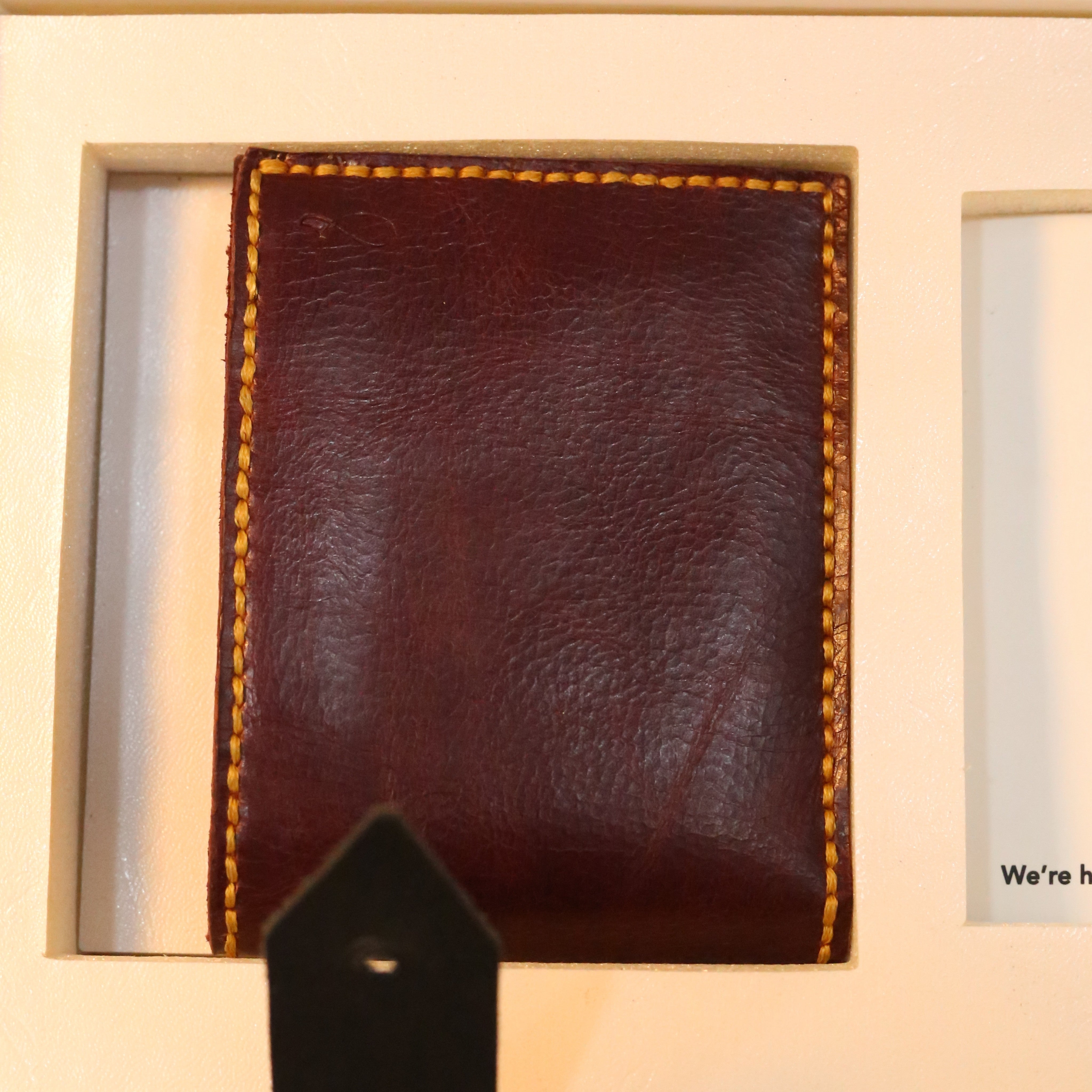 W7 Handmade Leather Coin Wallet Maroon