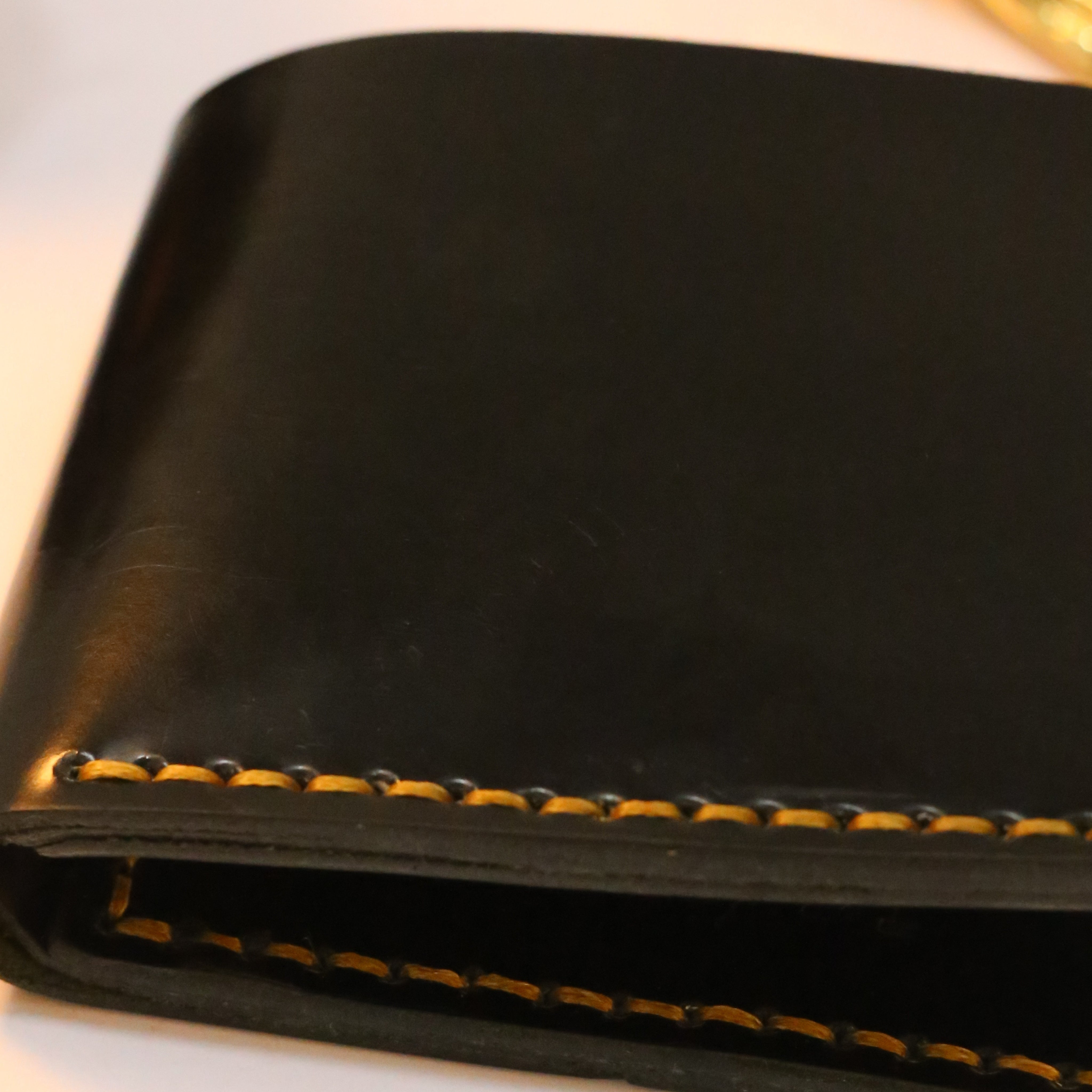 W2 Bi-Fold Handmade Leather Wallet Black