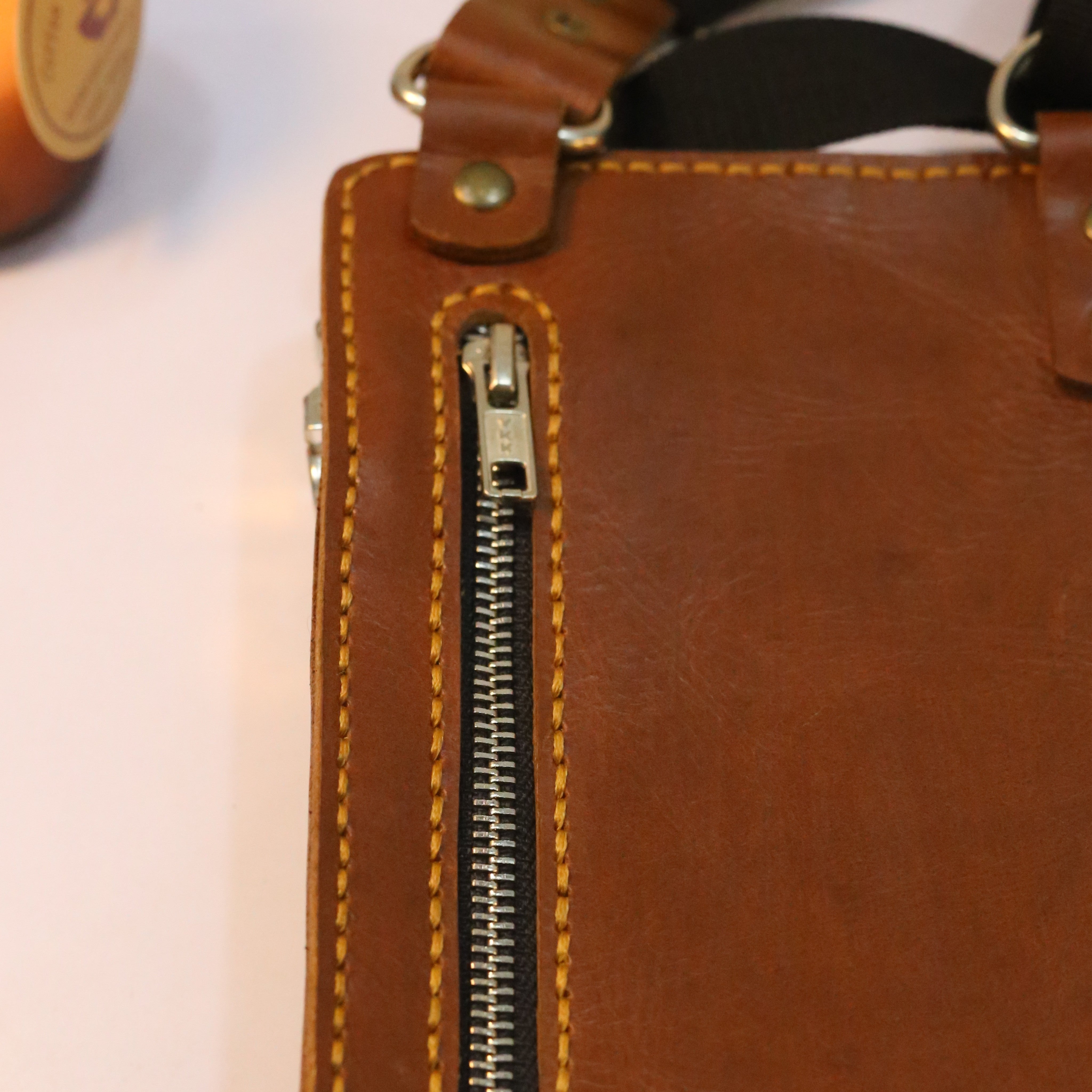 B1 Handmade Leather Crossbody Bag Brown