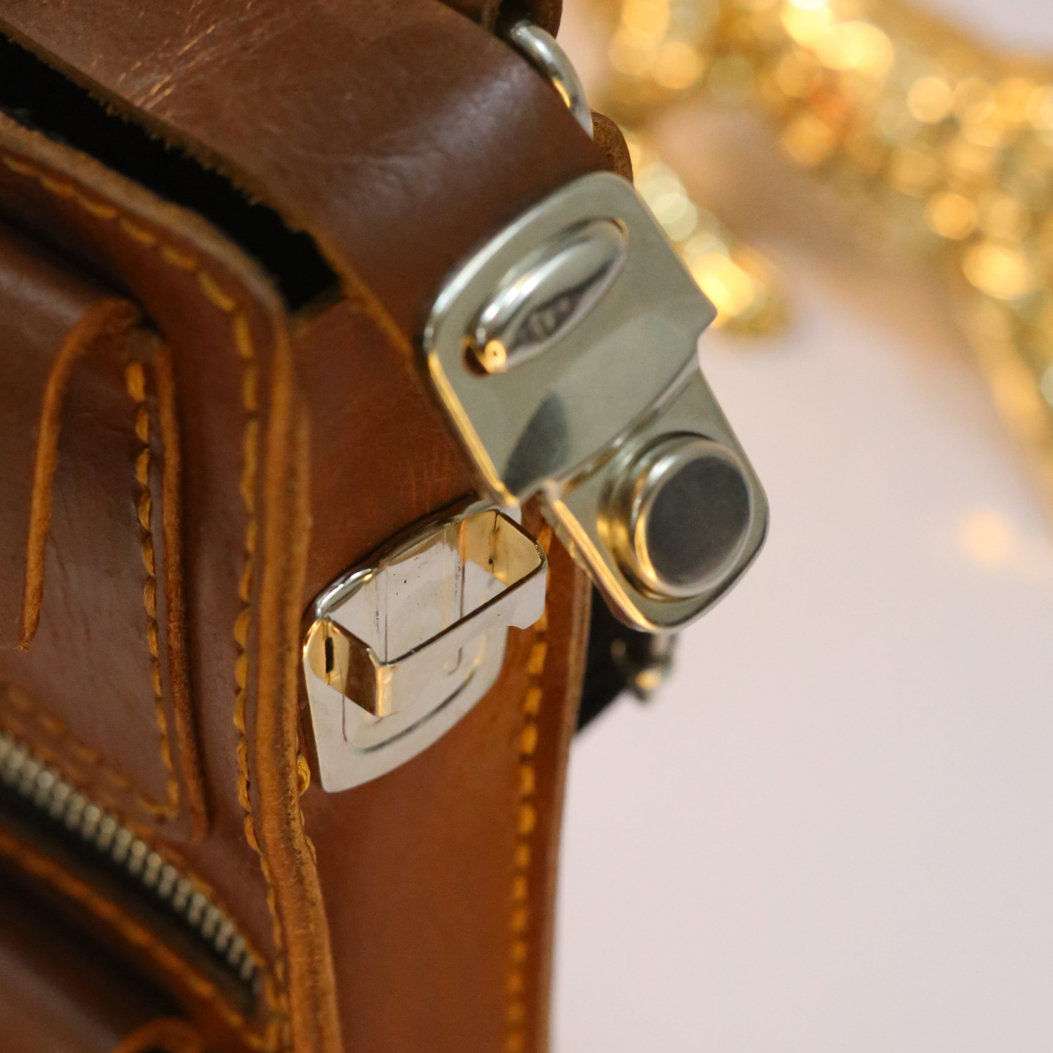 B1 Handmade Leather Crossbody Bag Brown