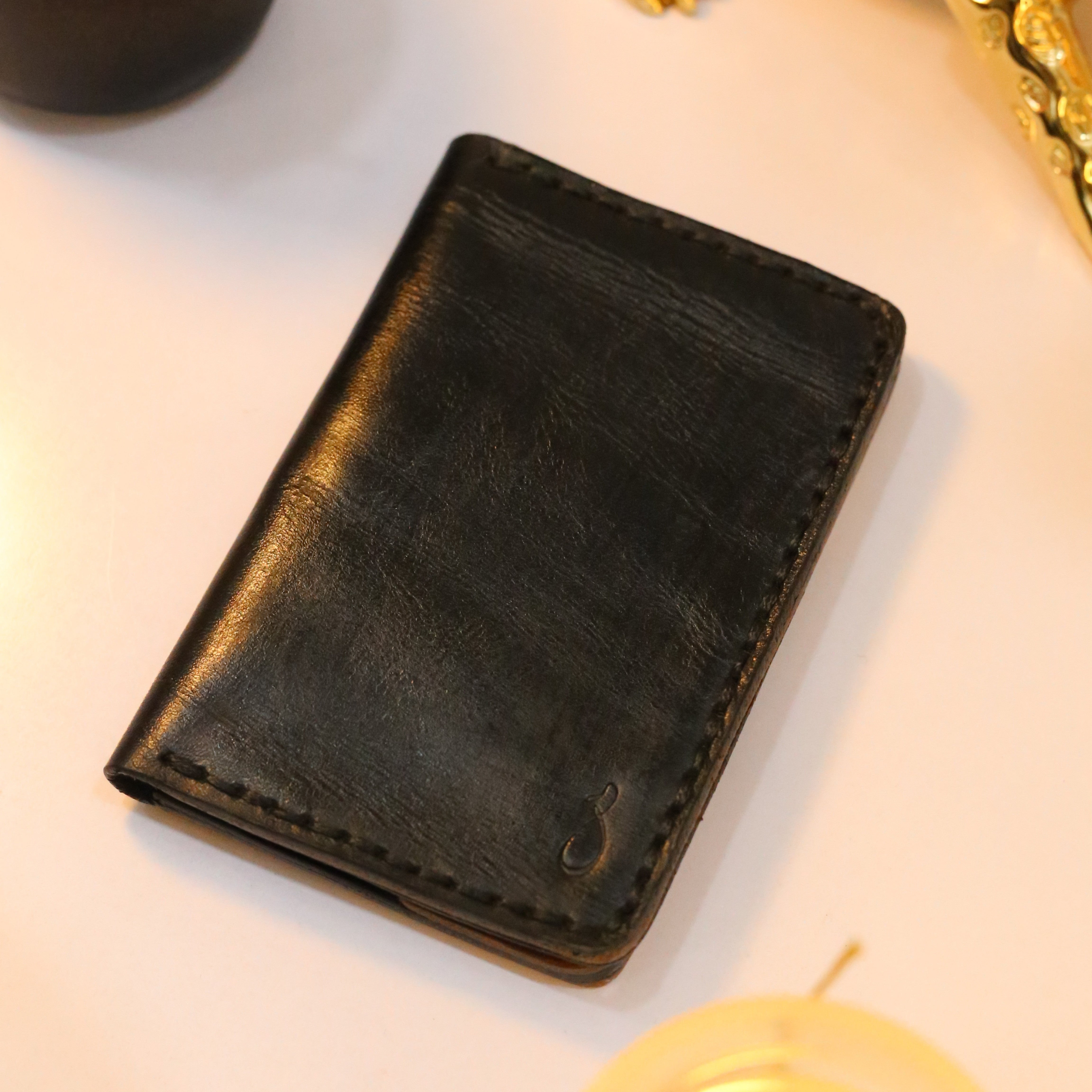 W5 Handmade Leather Wallet Black & Brown